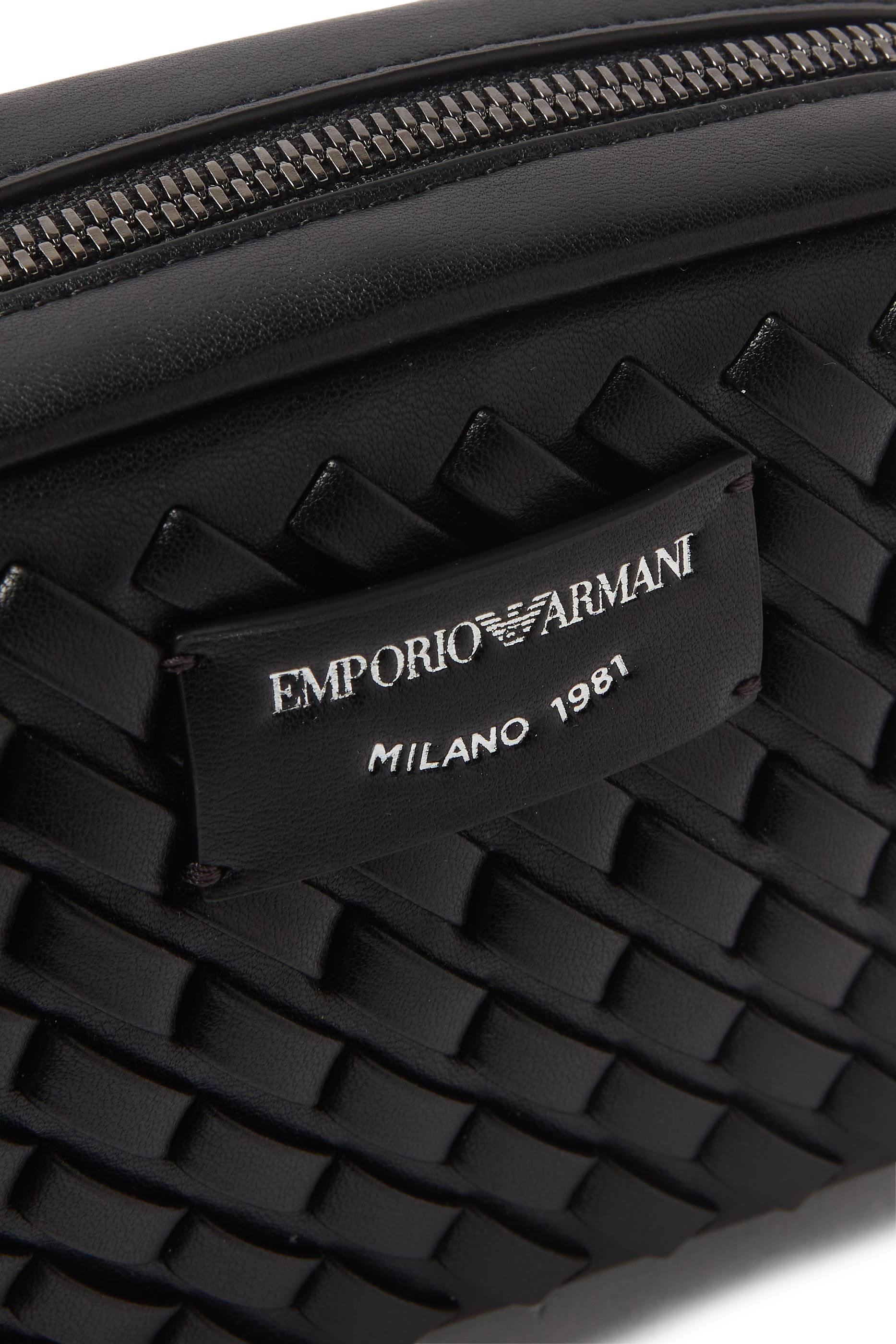 Interwoven Leather Camera Case with Chain Shoulder Strap