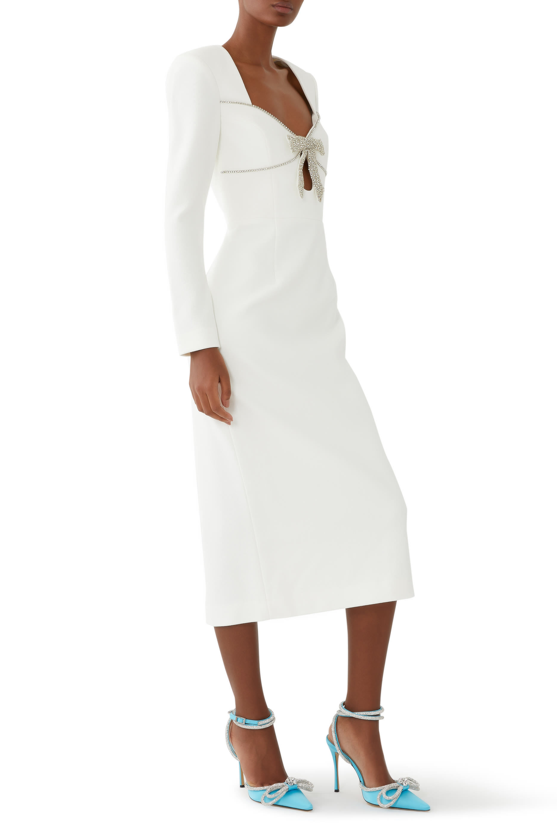 Double Bow 110 Satin Heels