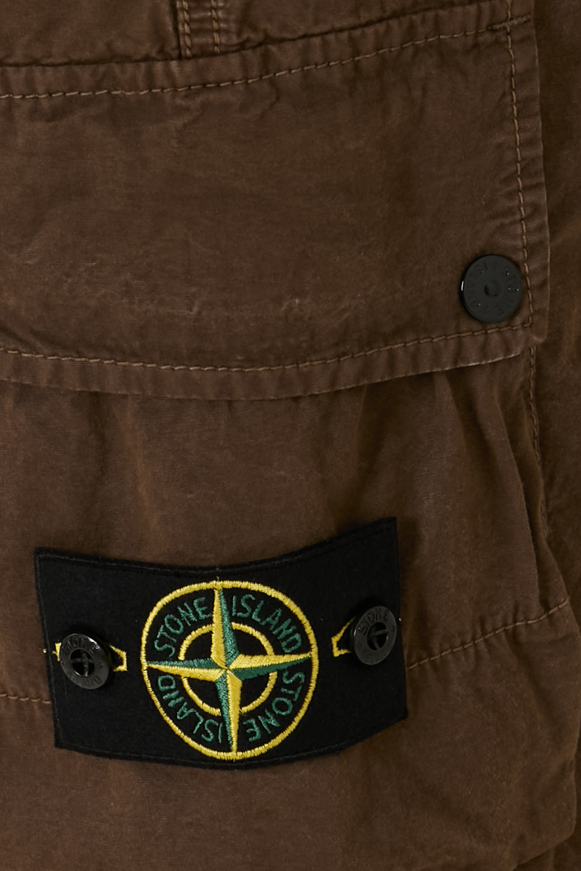 Old Effect Zip-Pocket Cargo Shorts