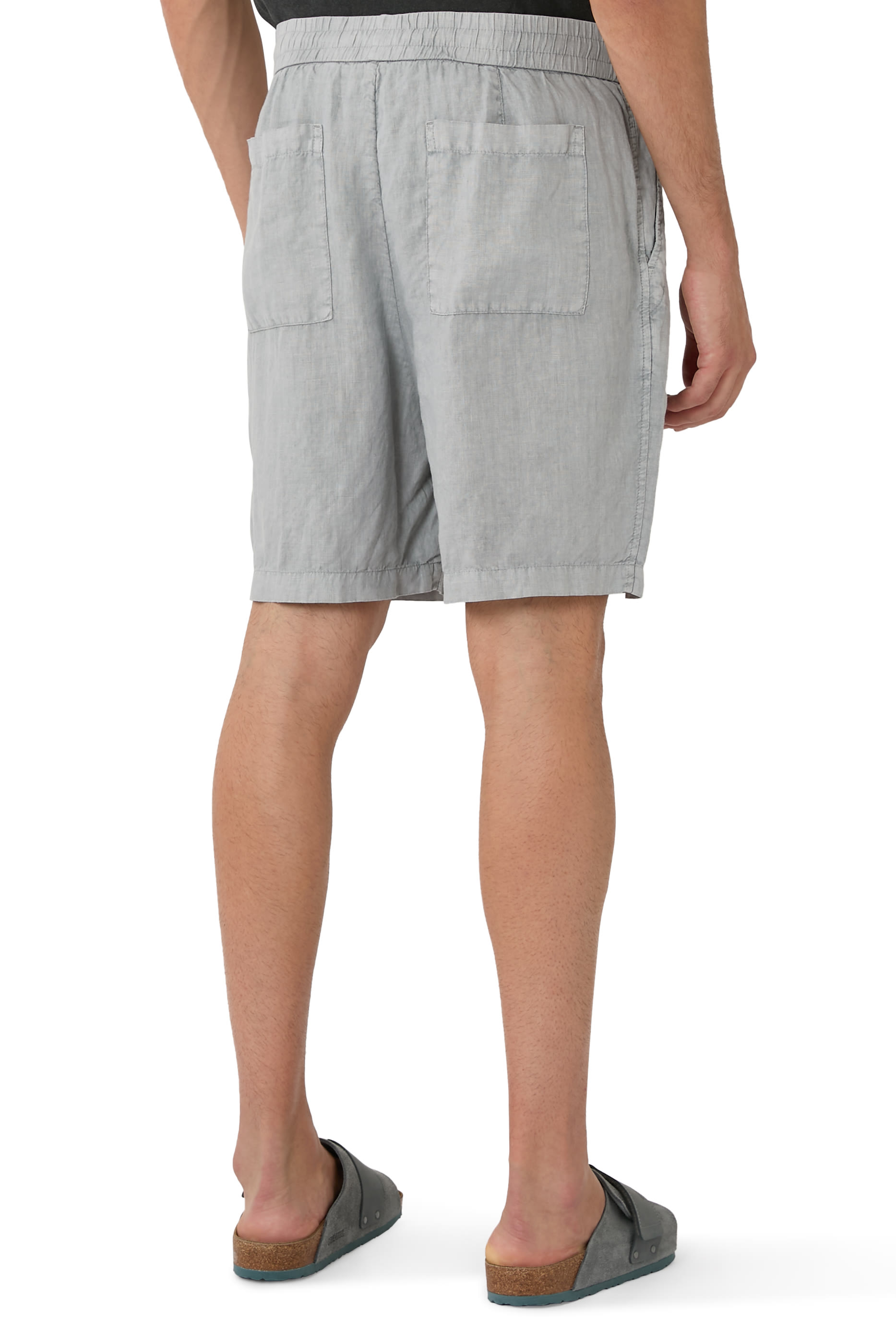 Relaxed Fit Linen Shorts