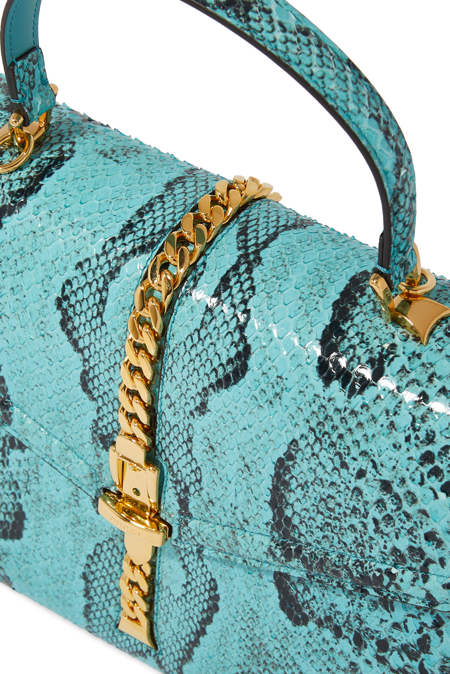 Sylvie 1969 Python Small Top Handle Bag