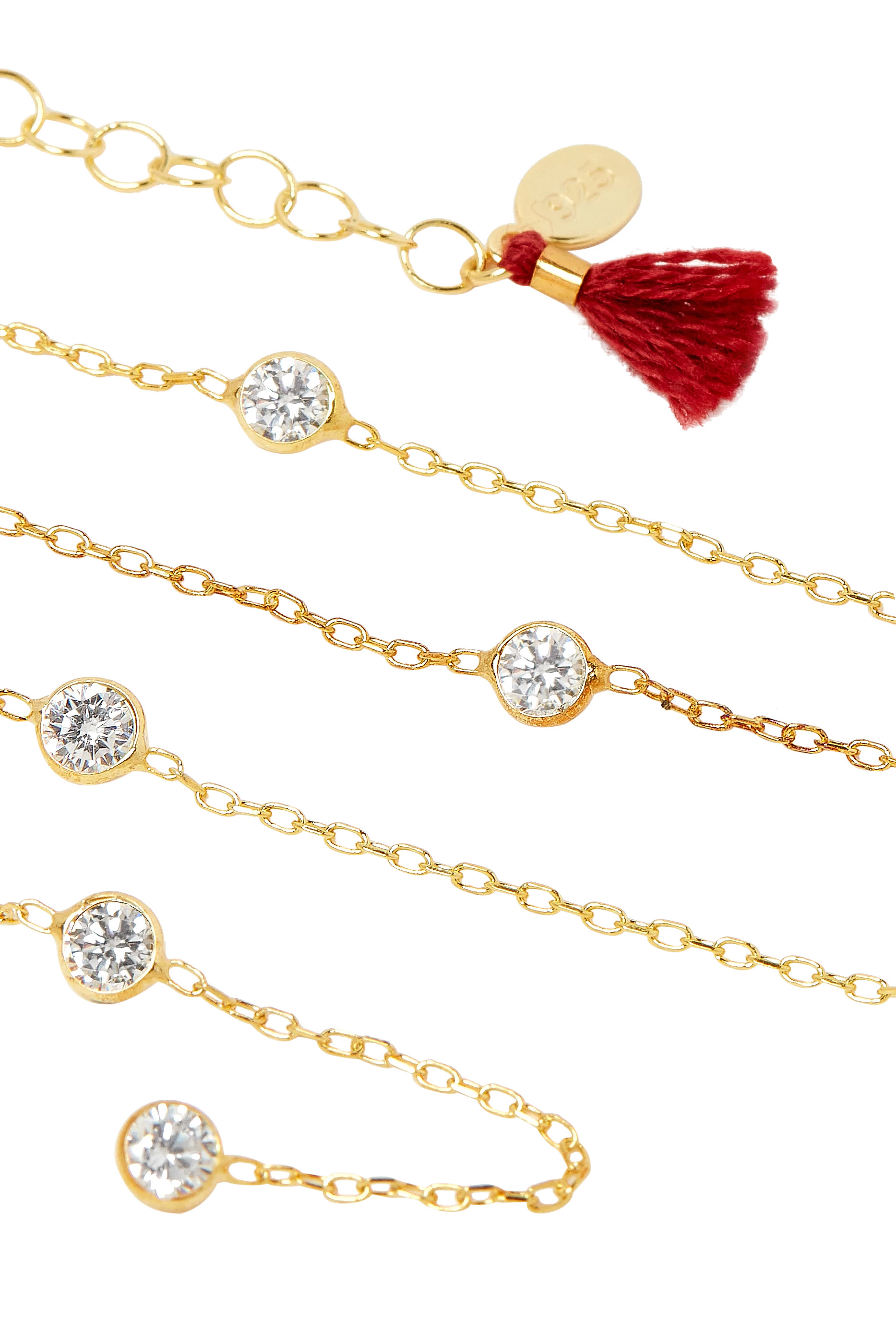 Emily Diamond Lariat Necklace, 14k Gold Vermeil Plating on 925 Sterling Silver