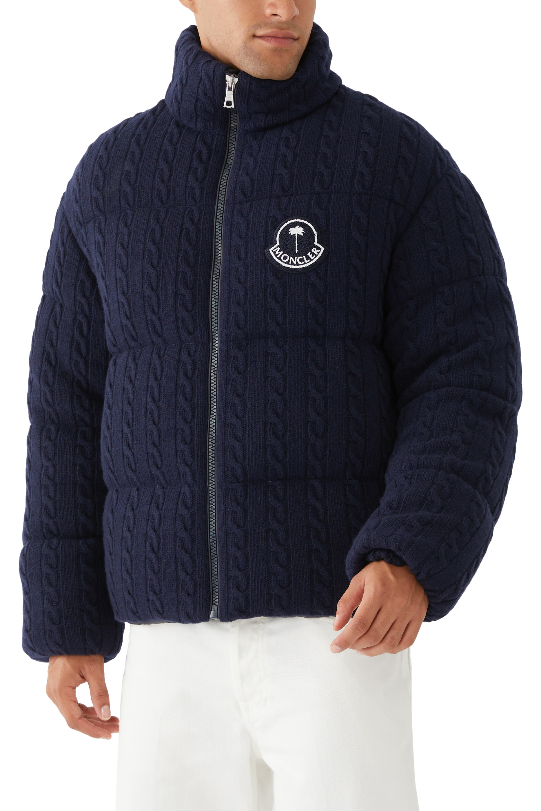 x Palm Angels Austru Wool Short Down Jacket