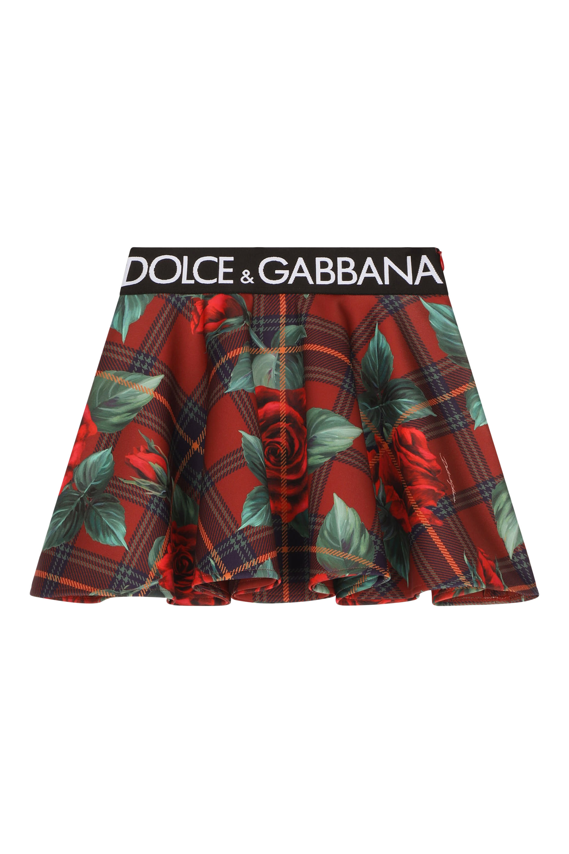 Kids Tartan Scuba Circle Skirt