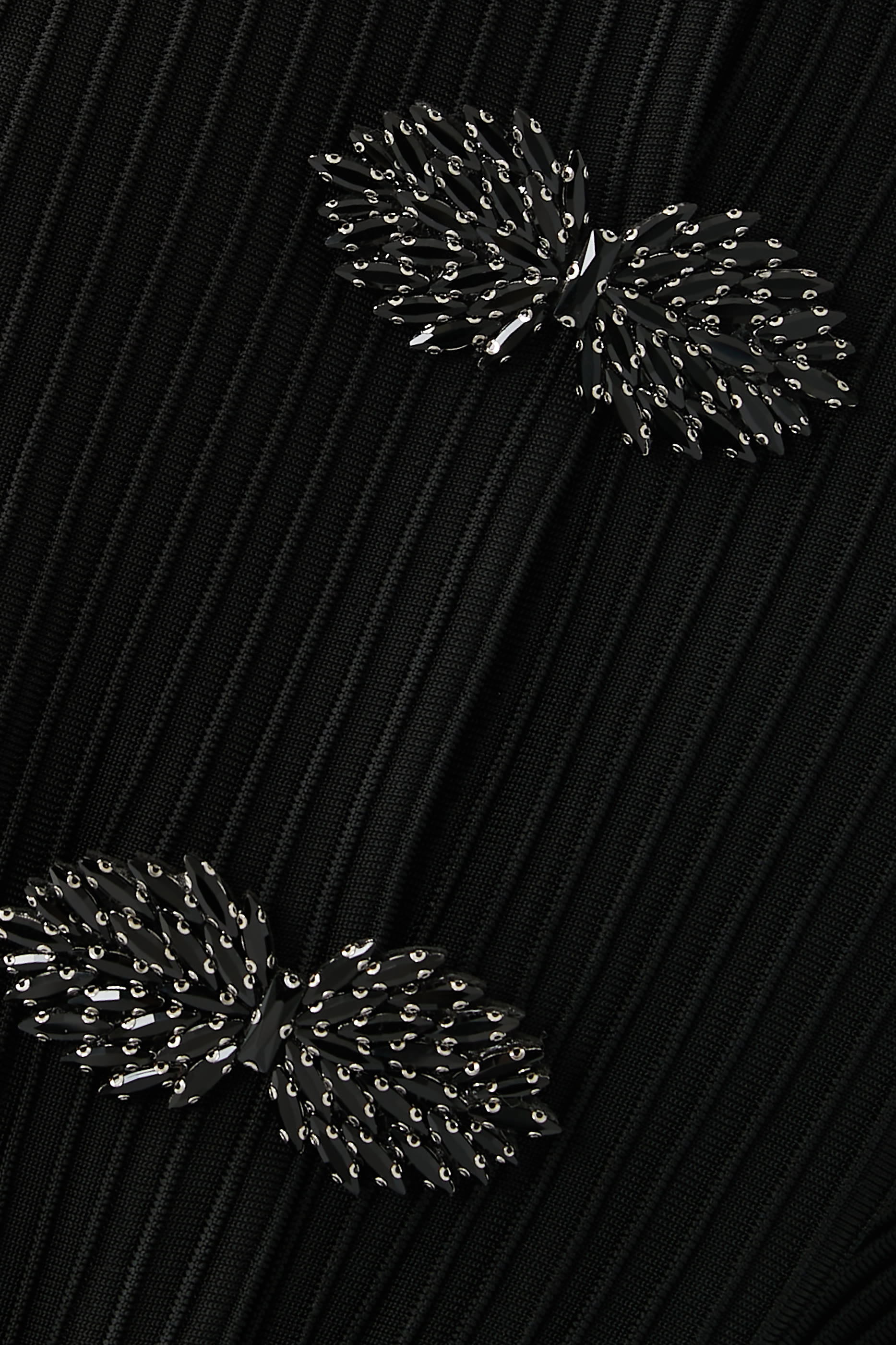 Ottoman-Fabric Cardigan with Jewel Details