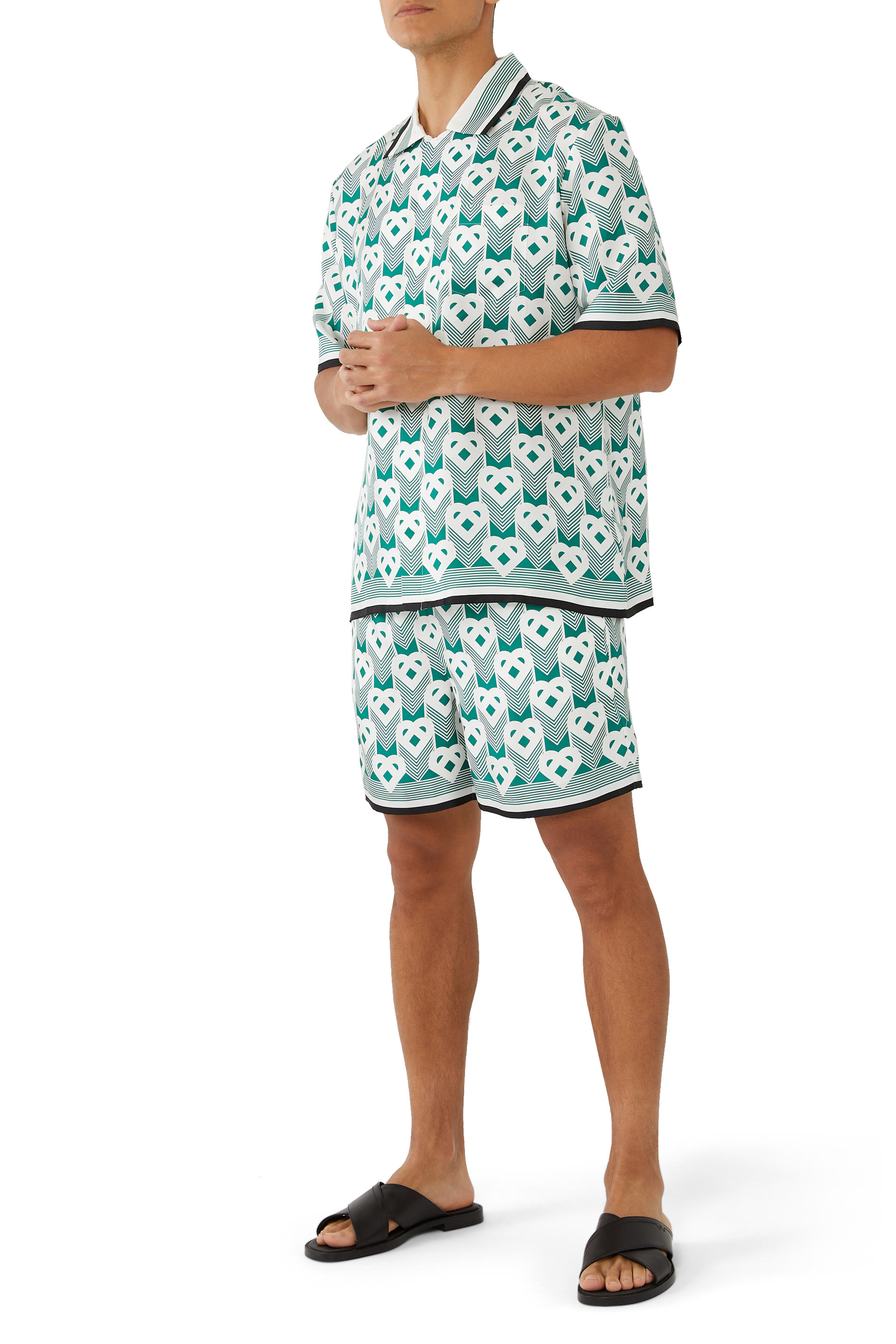 Cuban Collar Silk Shirt