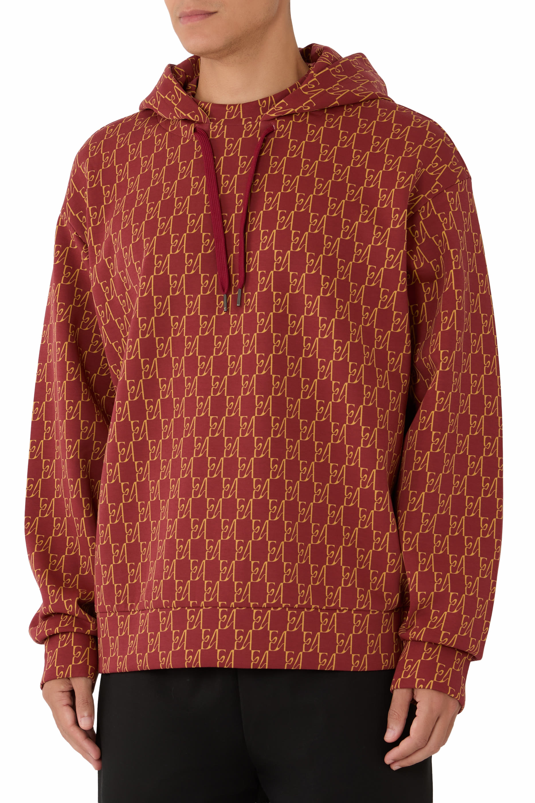 All-Over Logo Print Hoodie 