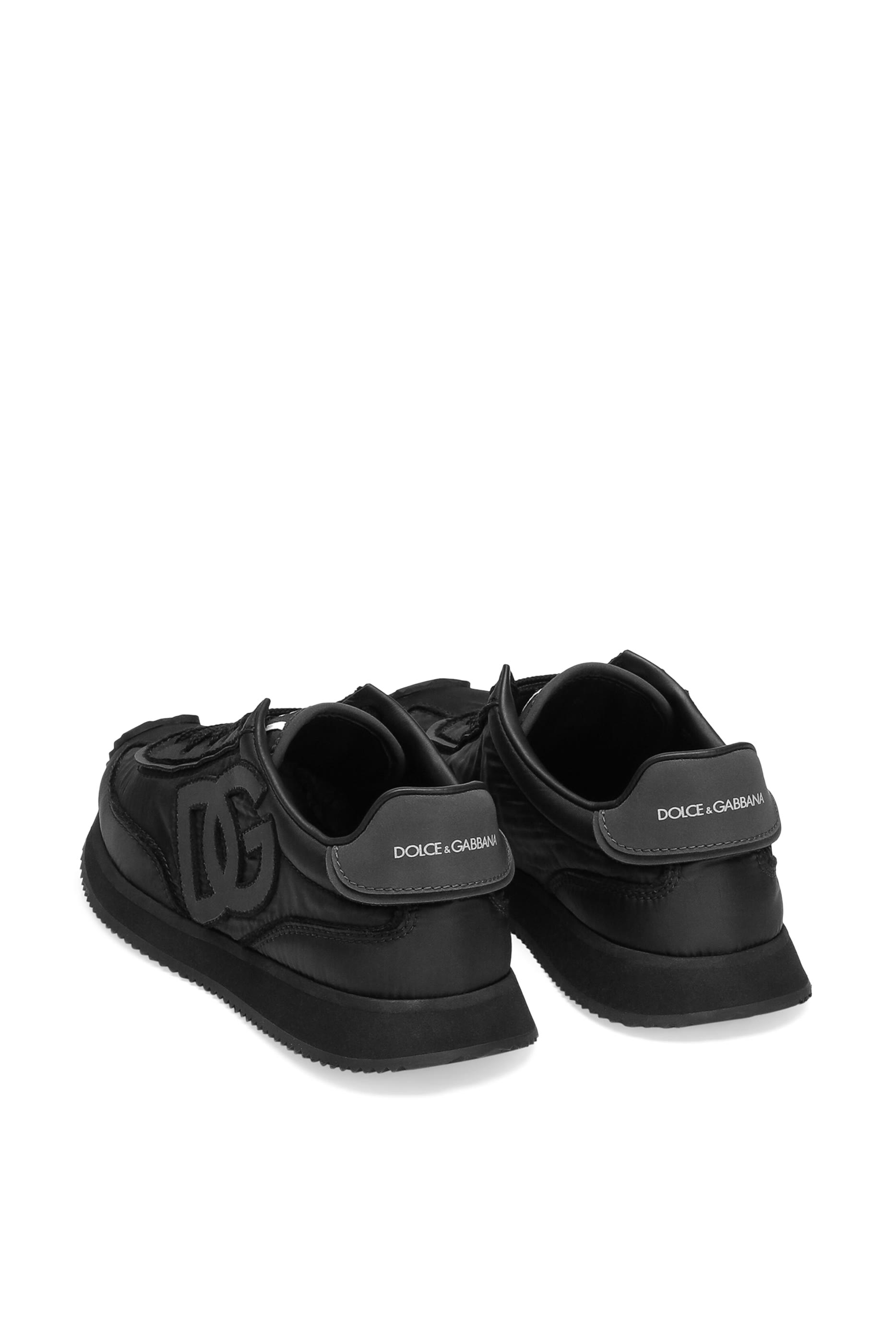 Kids  Nylon and Nappa Calfskin Sneakers