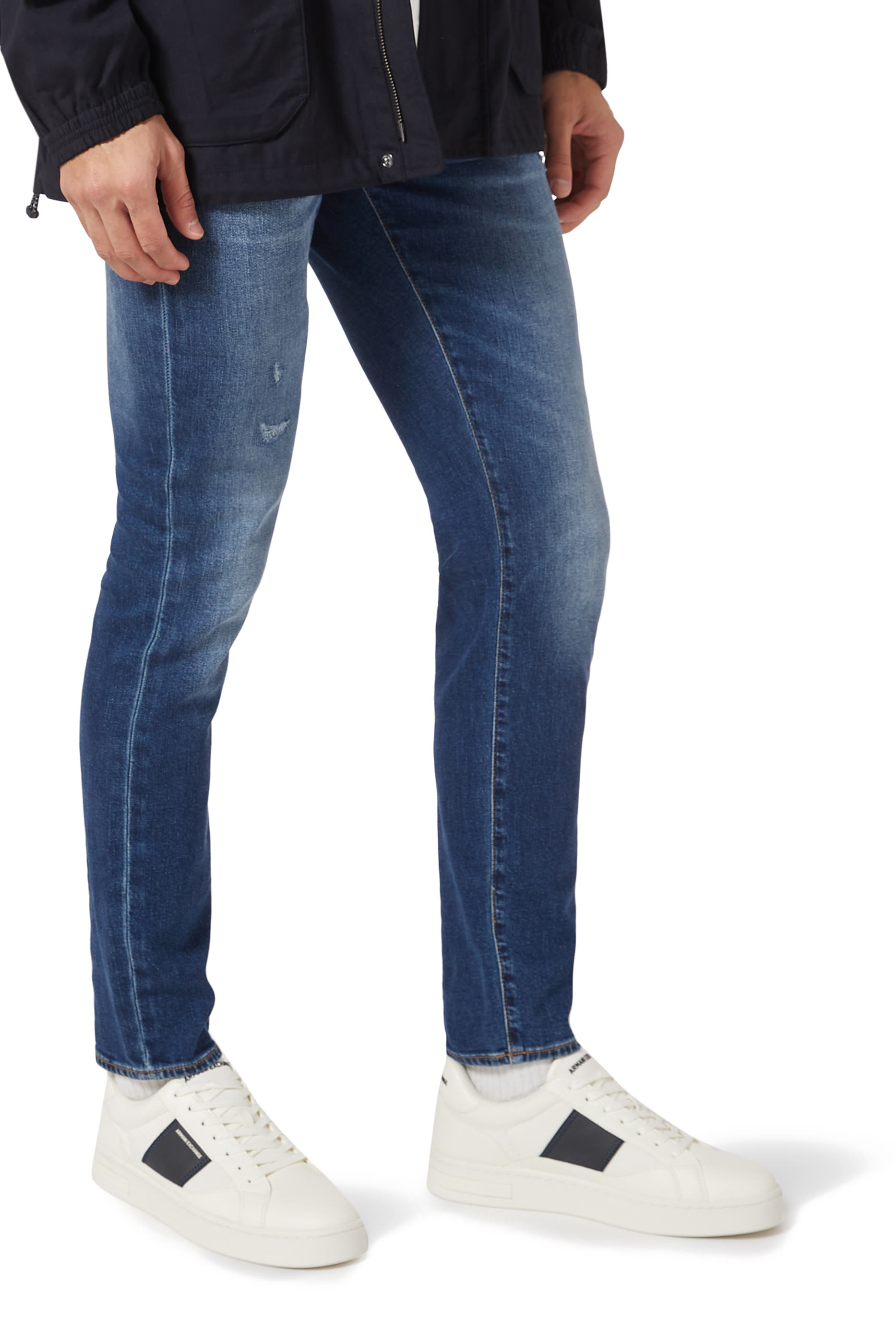 Contrasting Side Band Sneakers