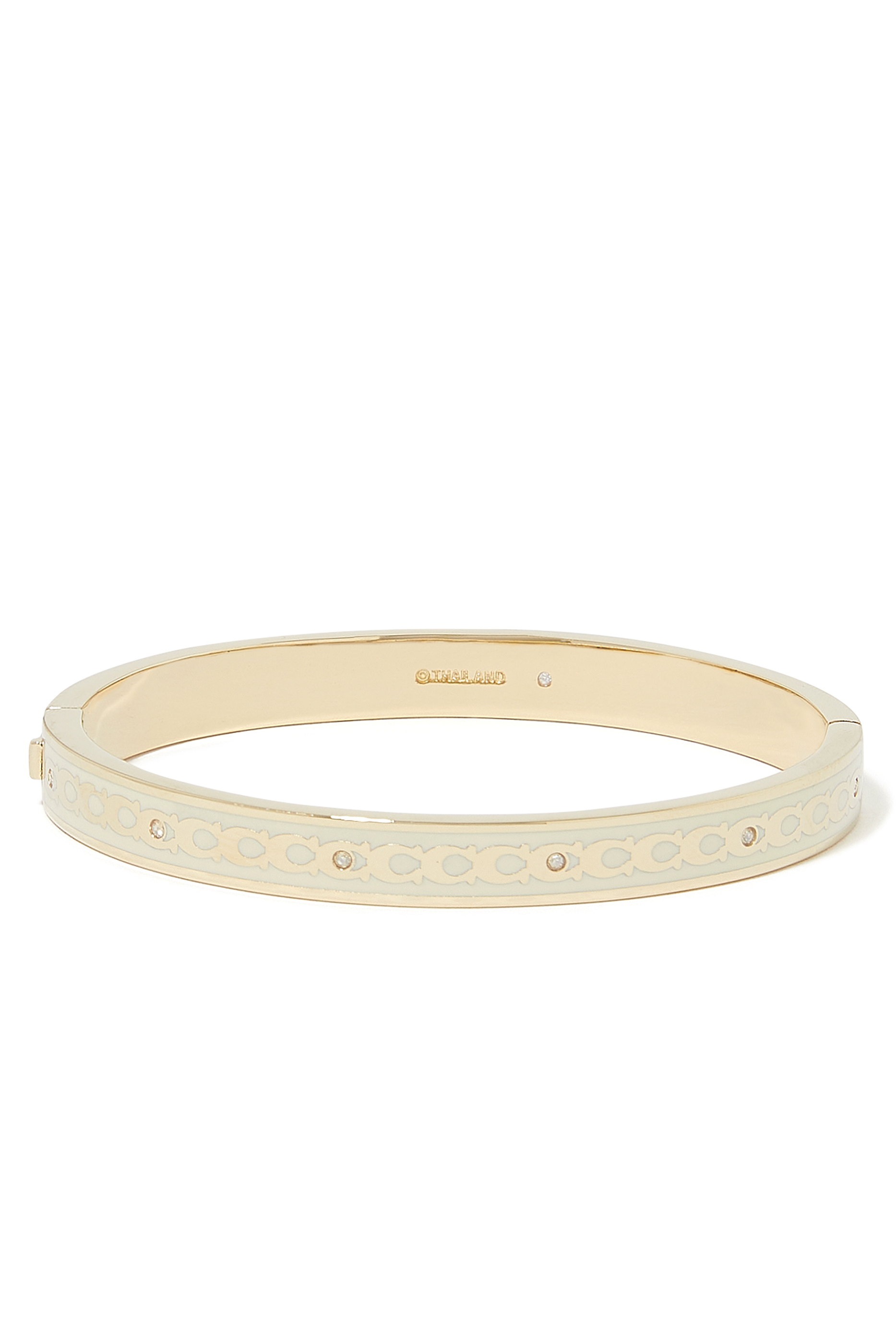 Signature C Hinged Bangle Bracelet