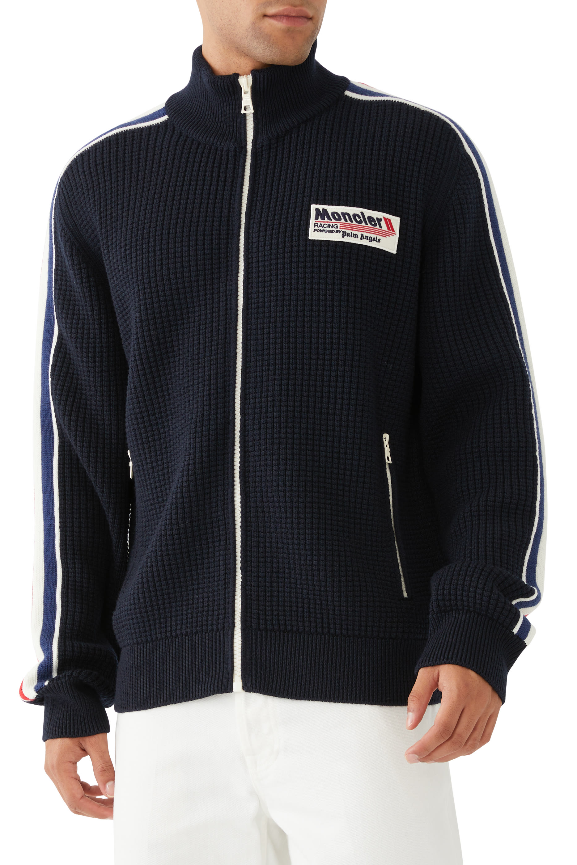 x Palm Angels Wool Zip-Up Sweatshirt