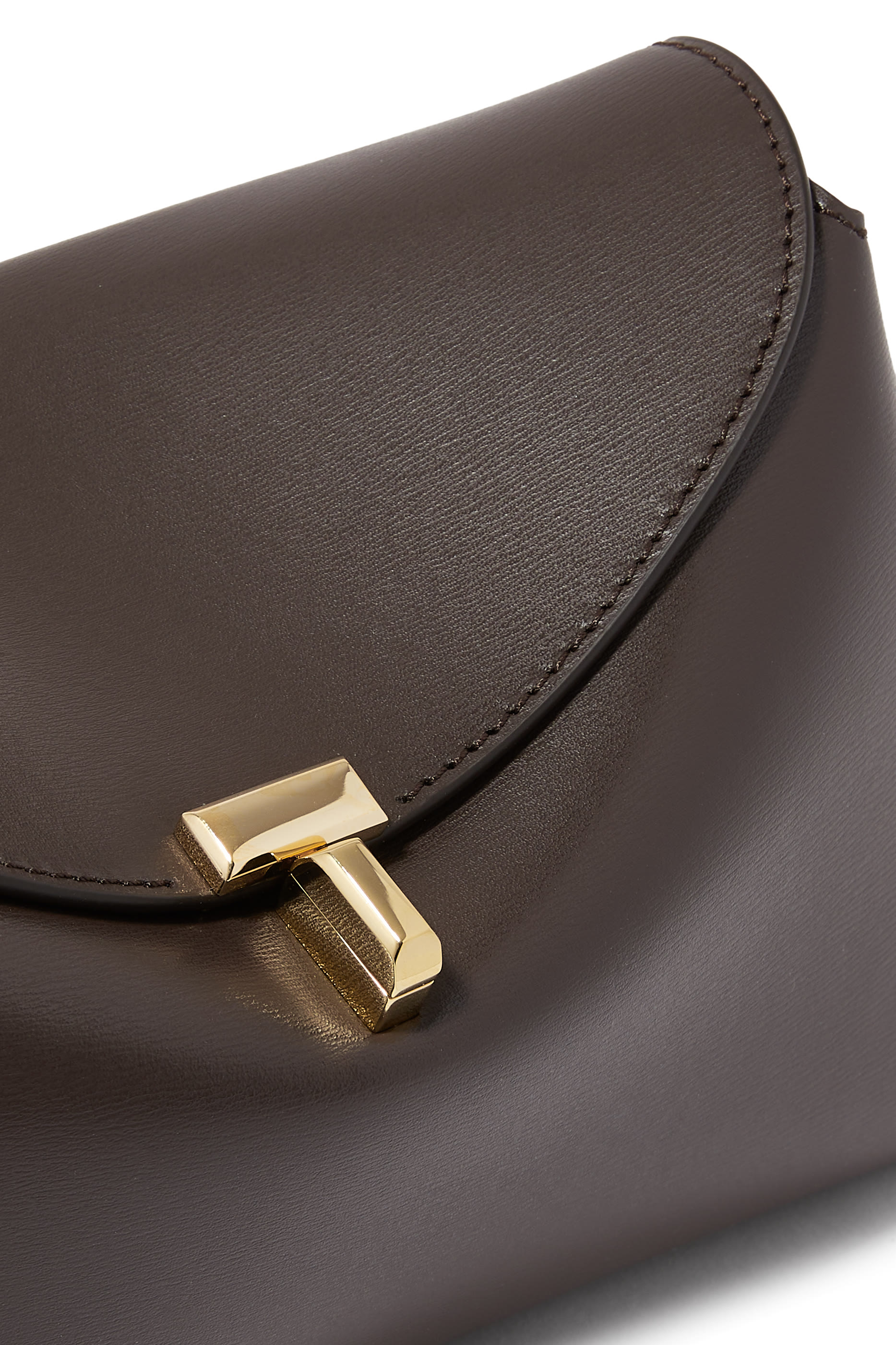 T-Lock Leather Clutch