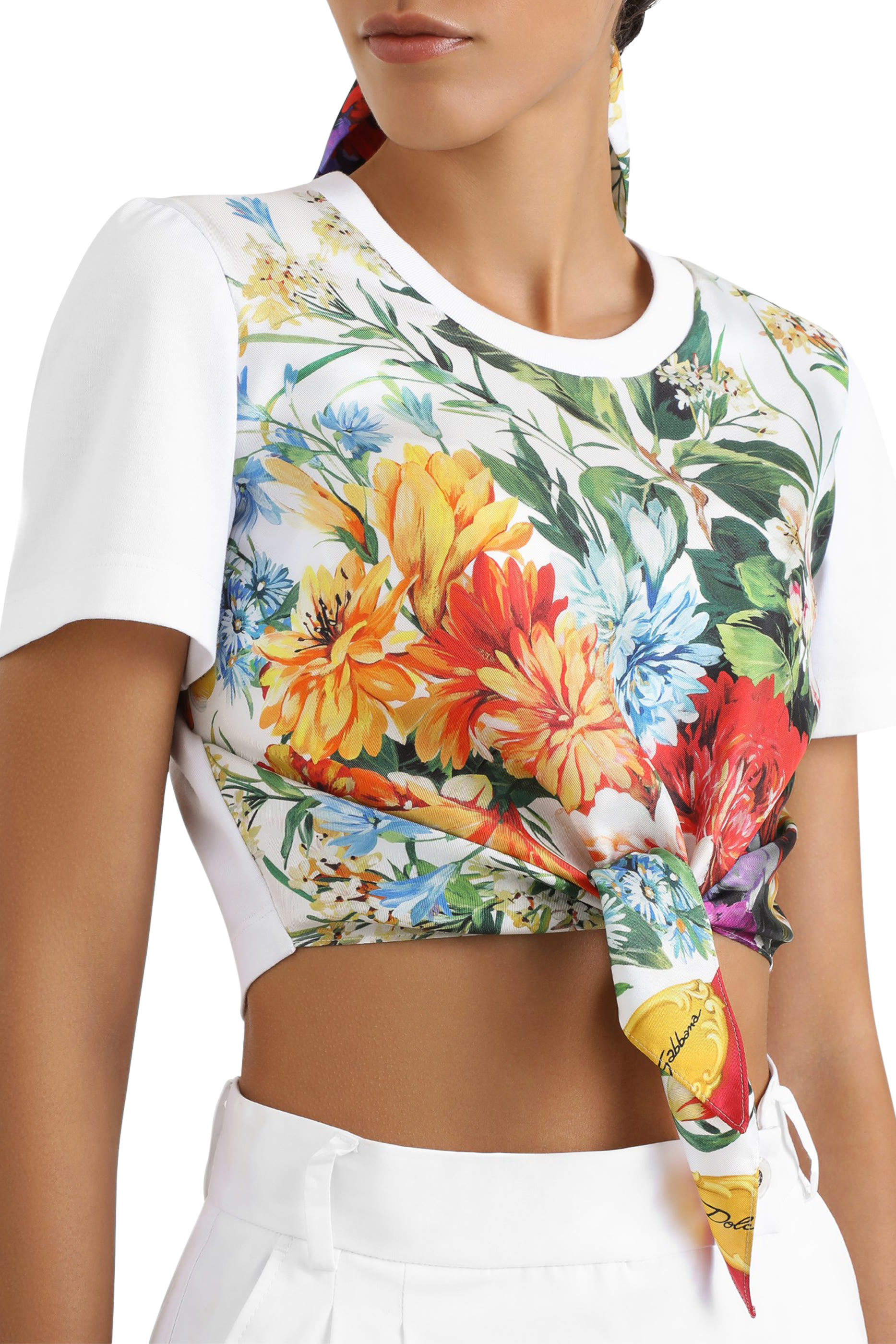 Floral Print Short Sleeves Top