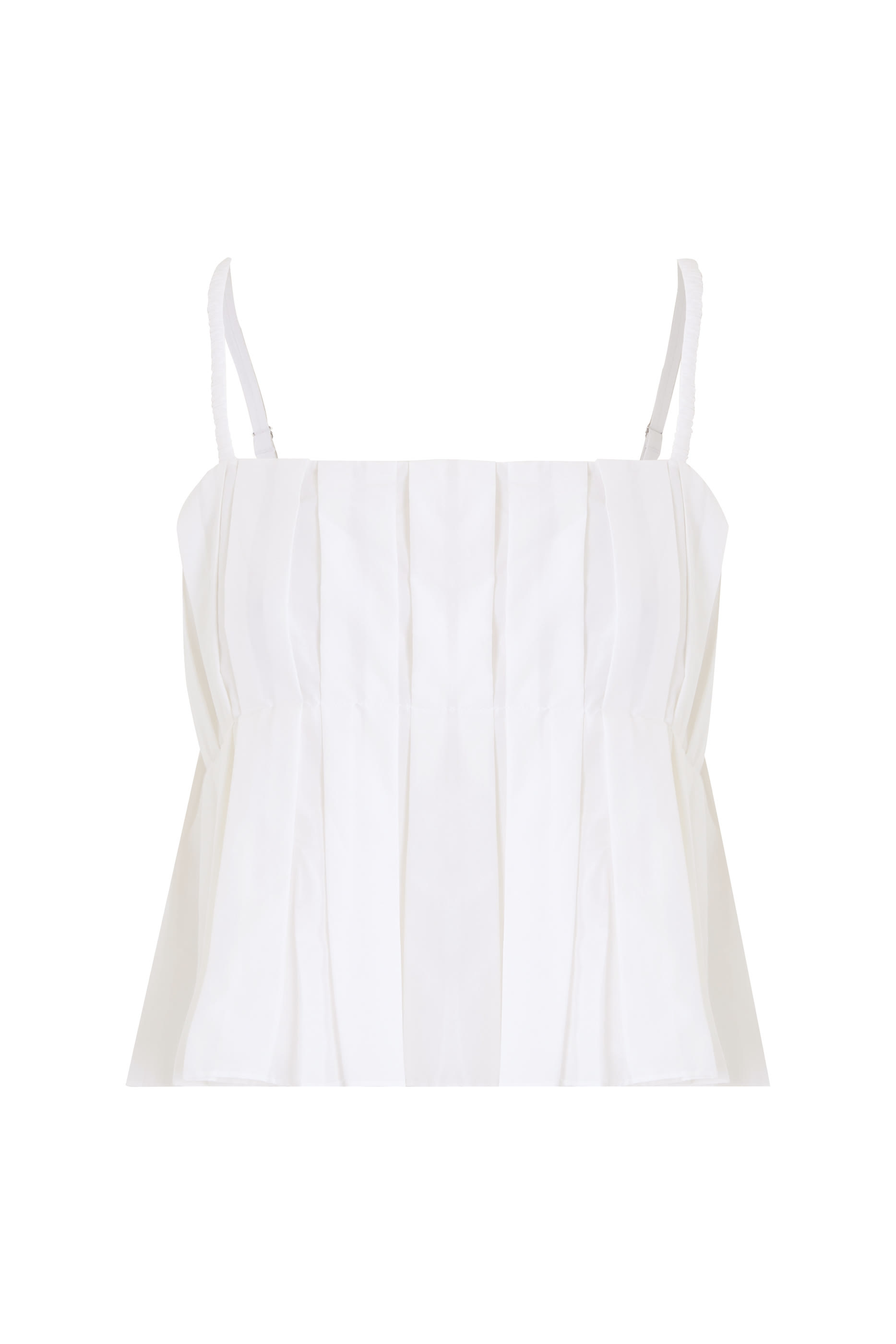 Pleated Cotton-Blend Camisole