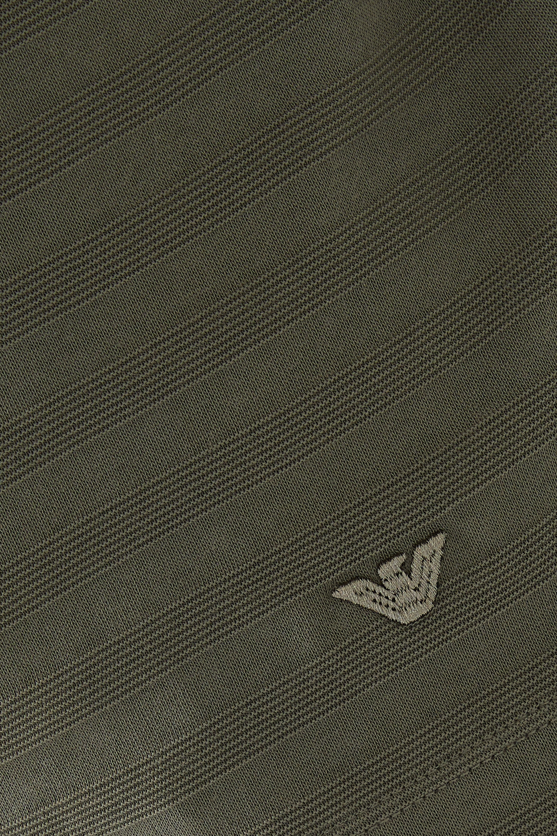 Horizontal Stripe Effect Polo Shirt