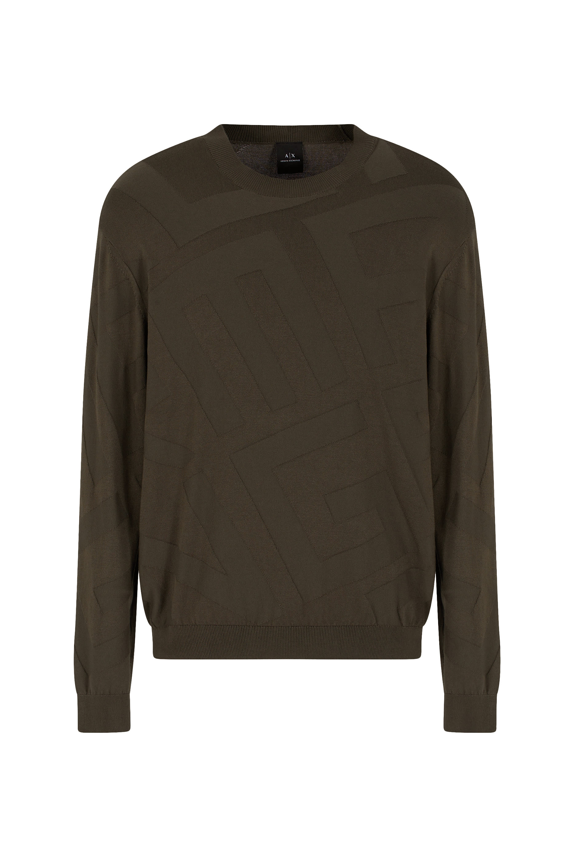 Jacquard Lettering Viscose Blend Sweater