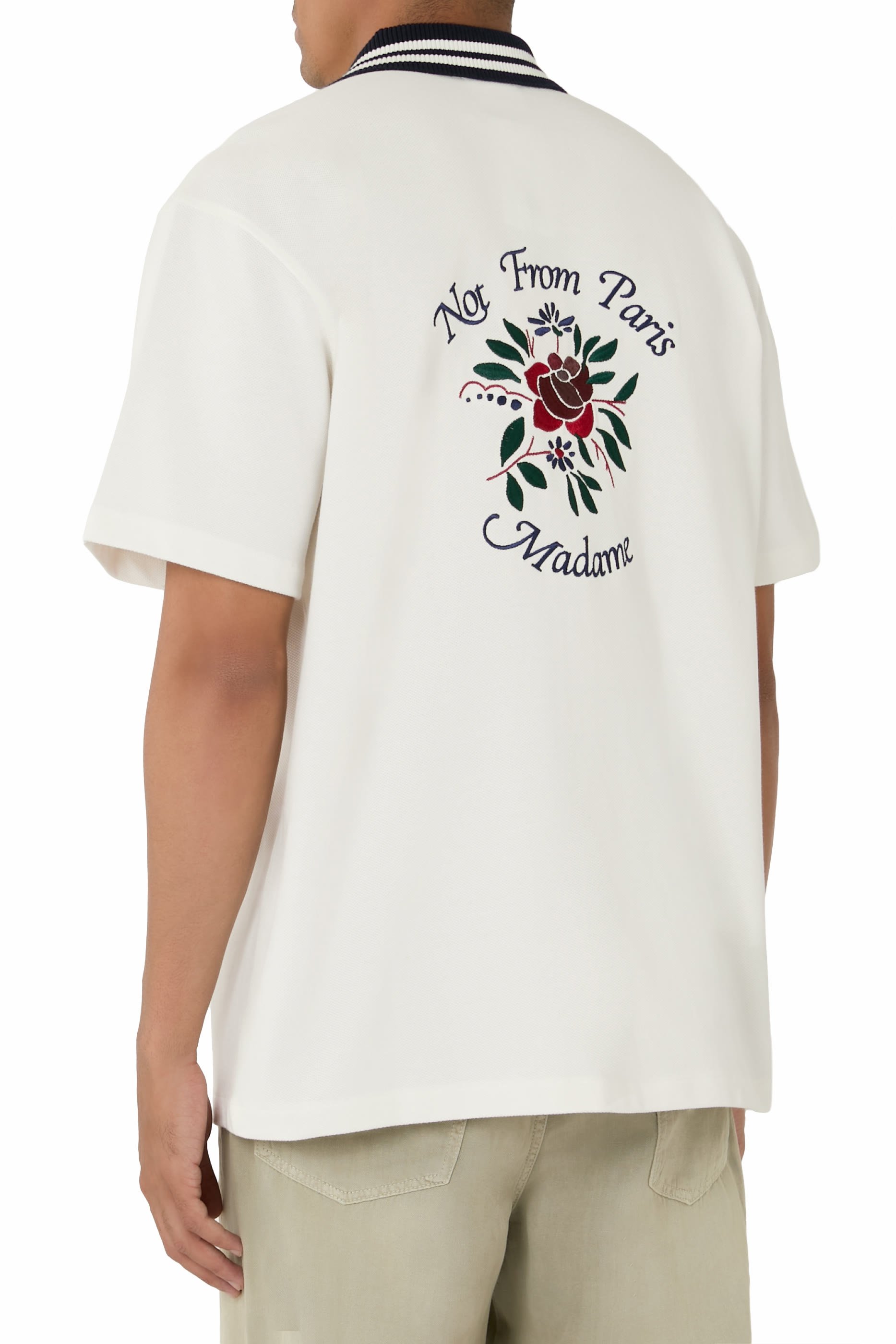 Chemise Piqu&eacute;e Slogan Rose Shirt 