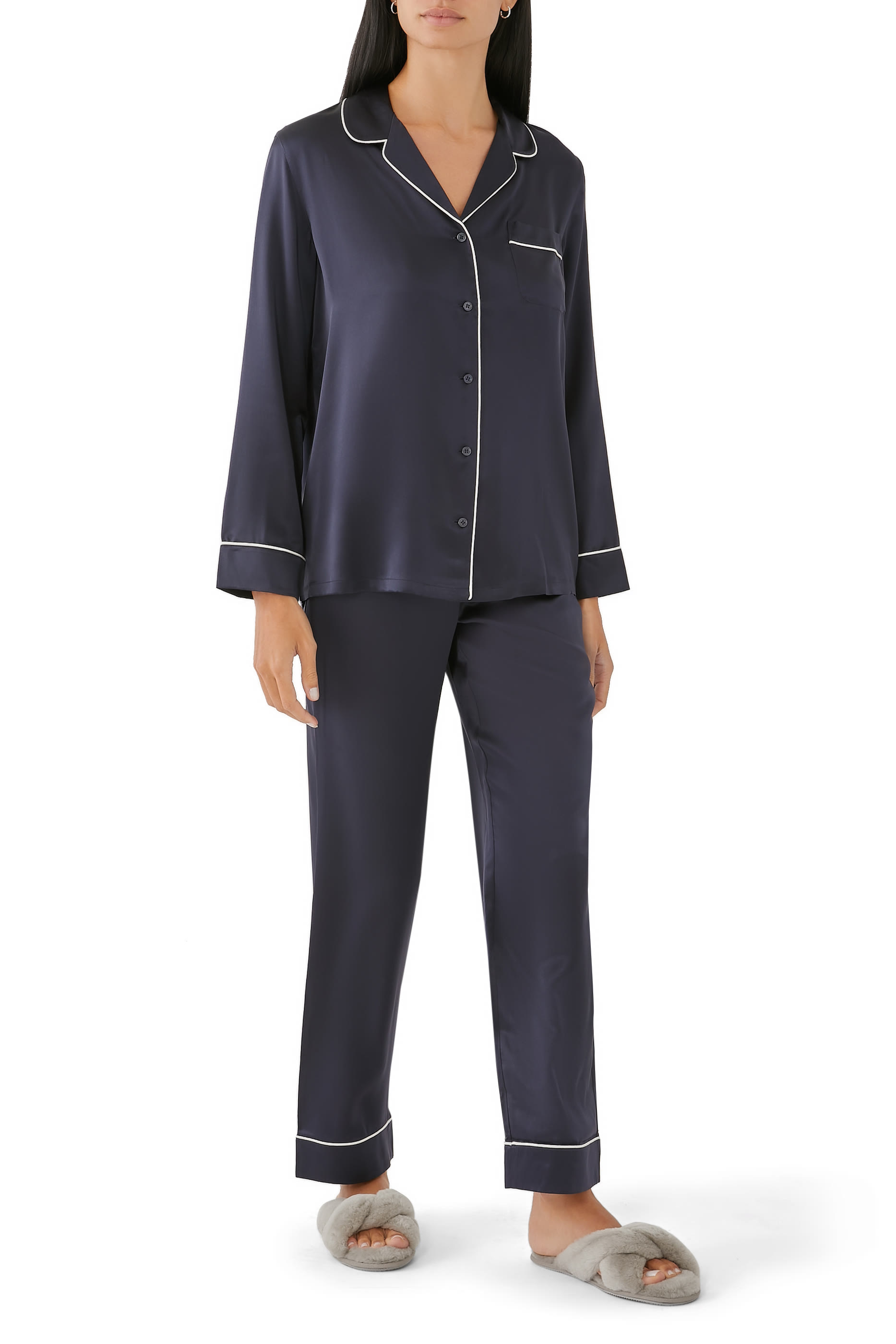 Sheepskin Twist Strap Slider Slippers