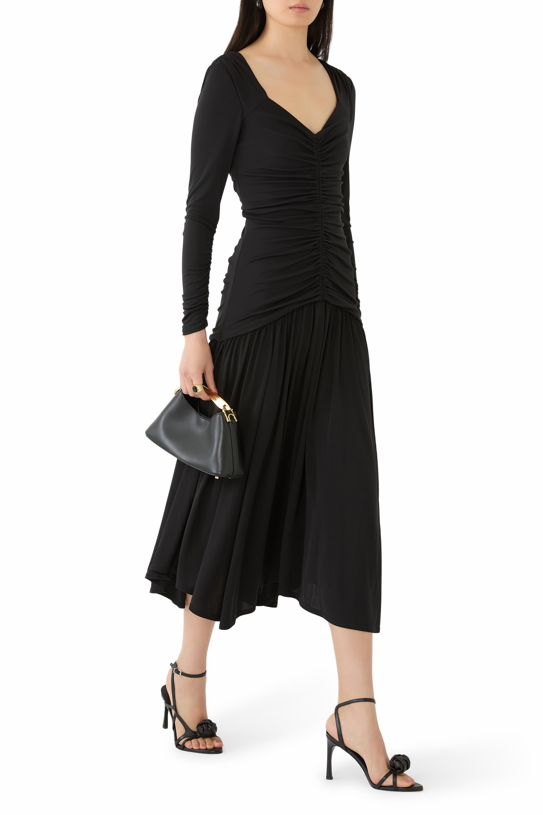 Evedene Ruched Midi Dress 