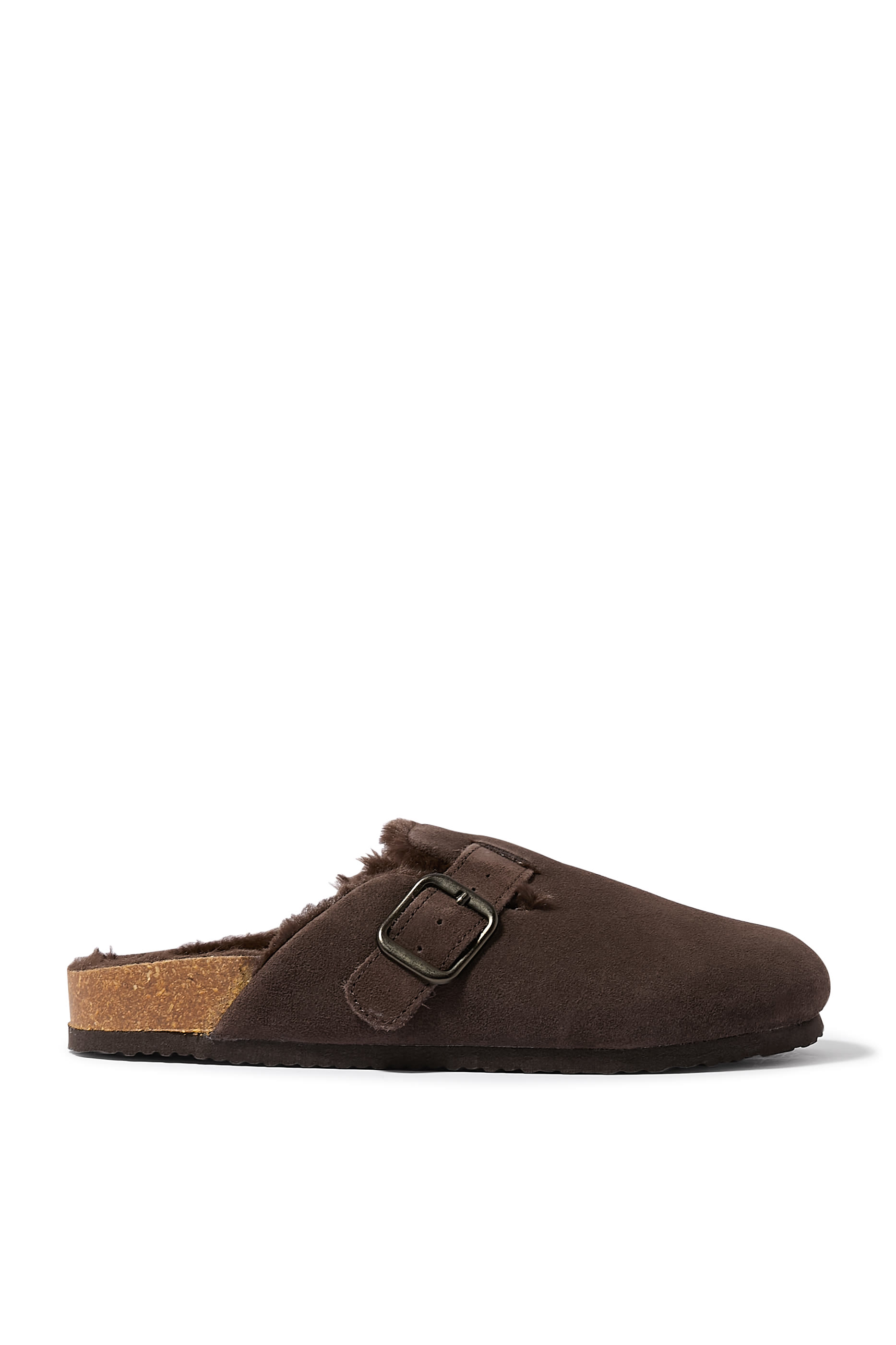 Suede Corkbed Mule Slippers