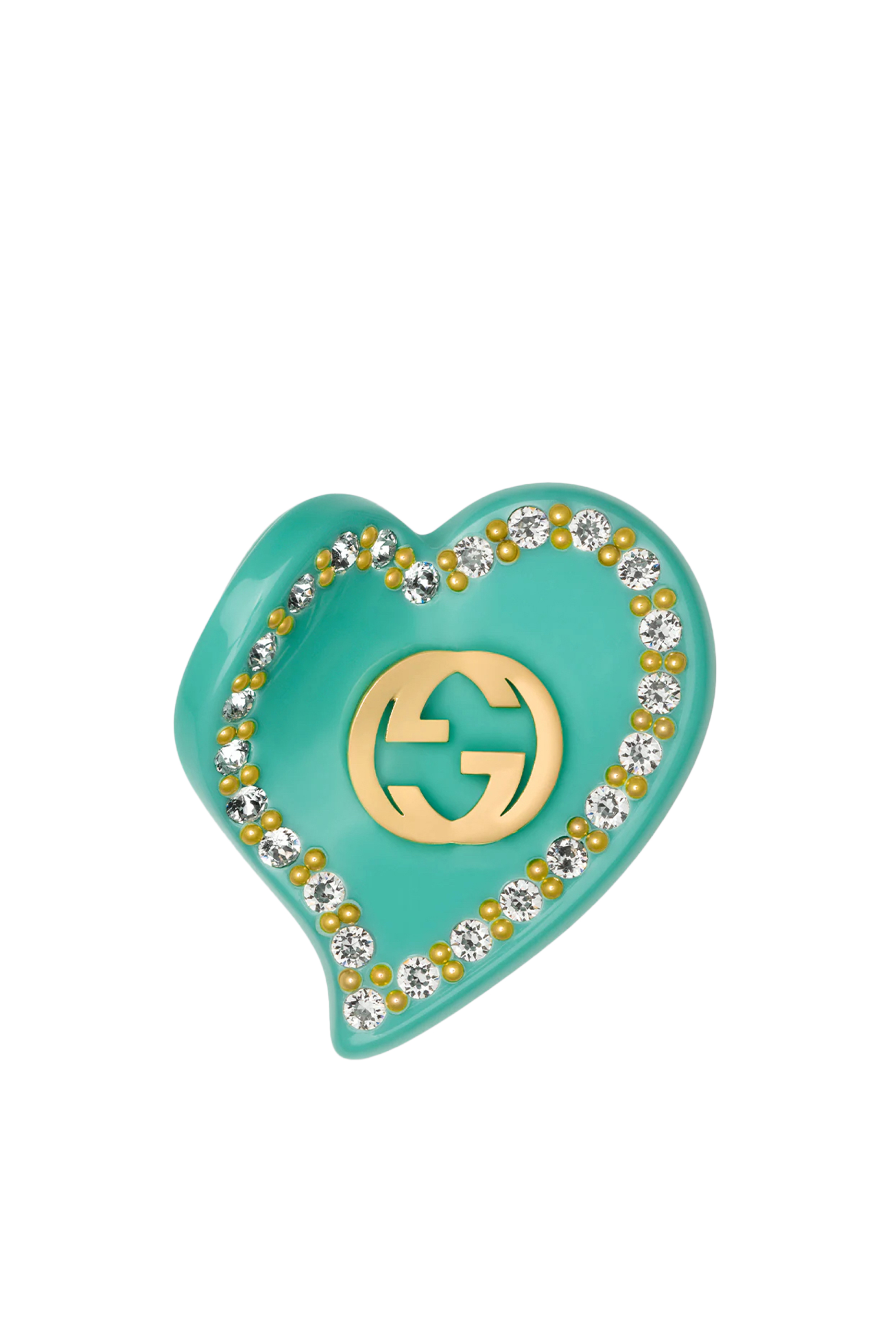 Interlocking G Heart Hair Clip
