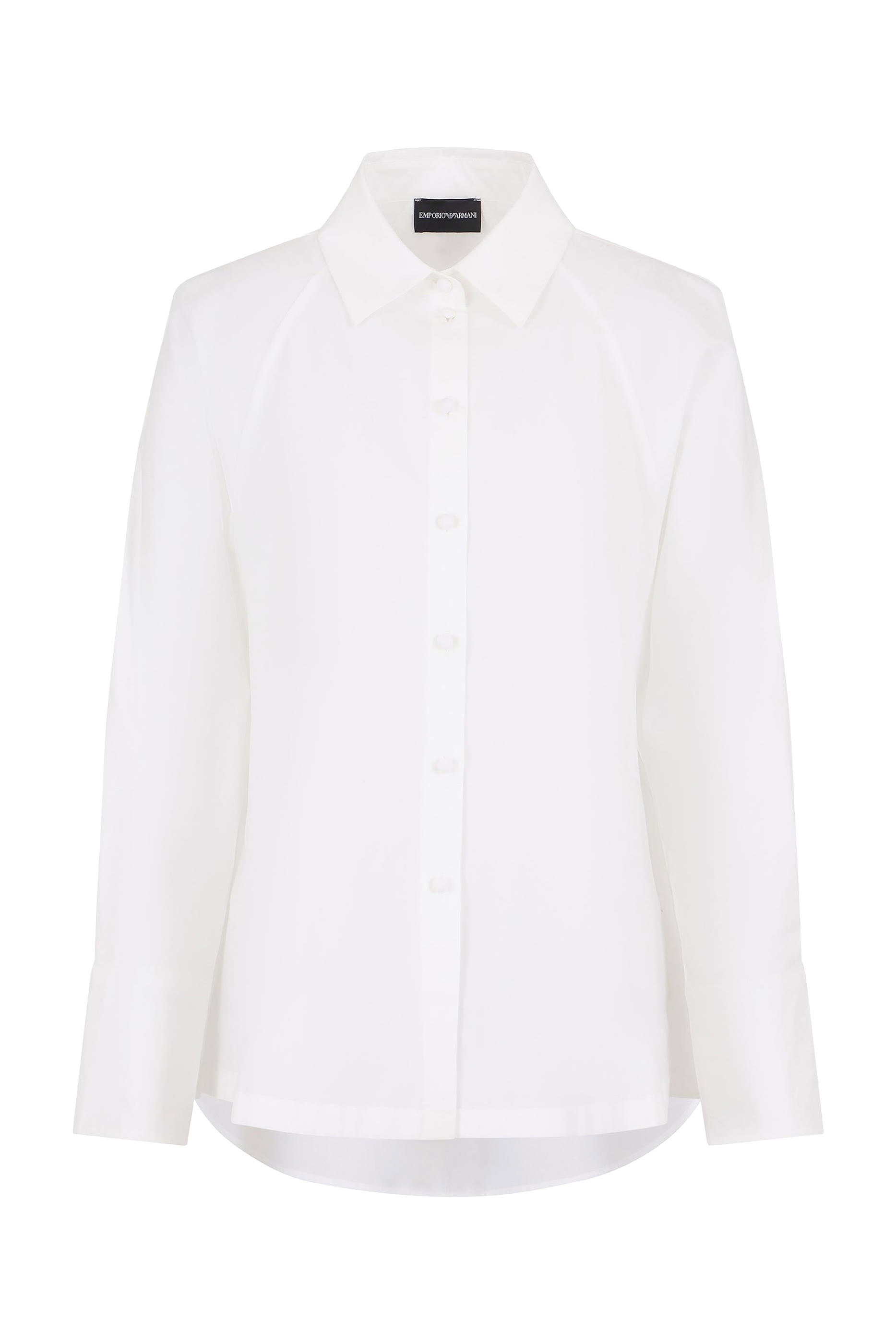 Ruffled Long Back Popeline Long Sleeves Shirt