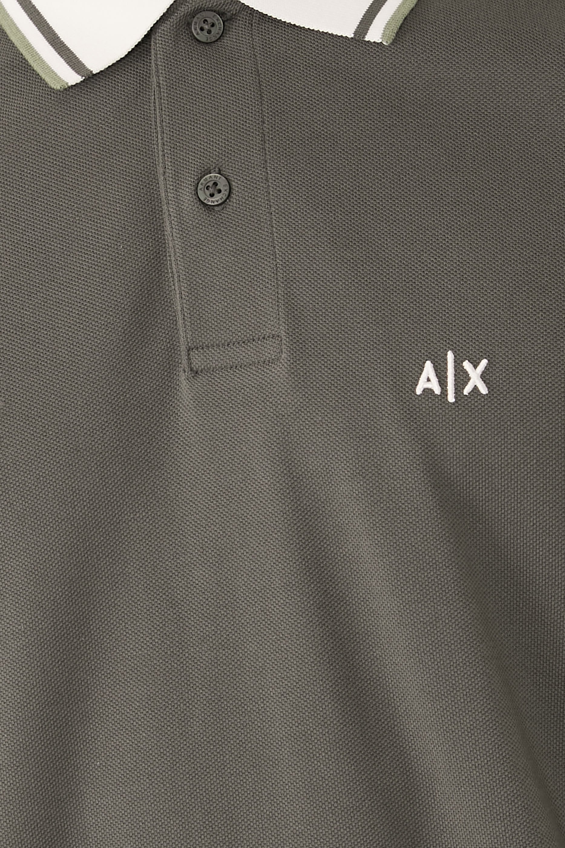 AX Logo Cotton Polo Shirt 