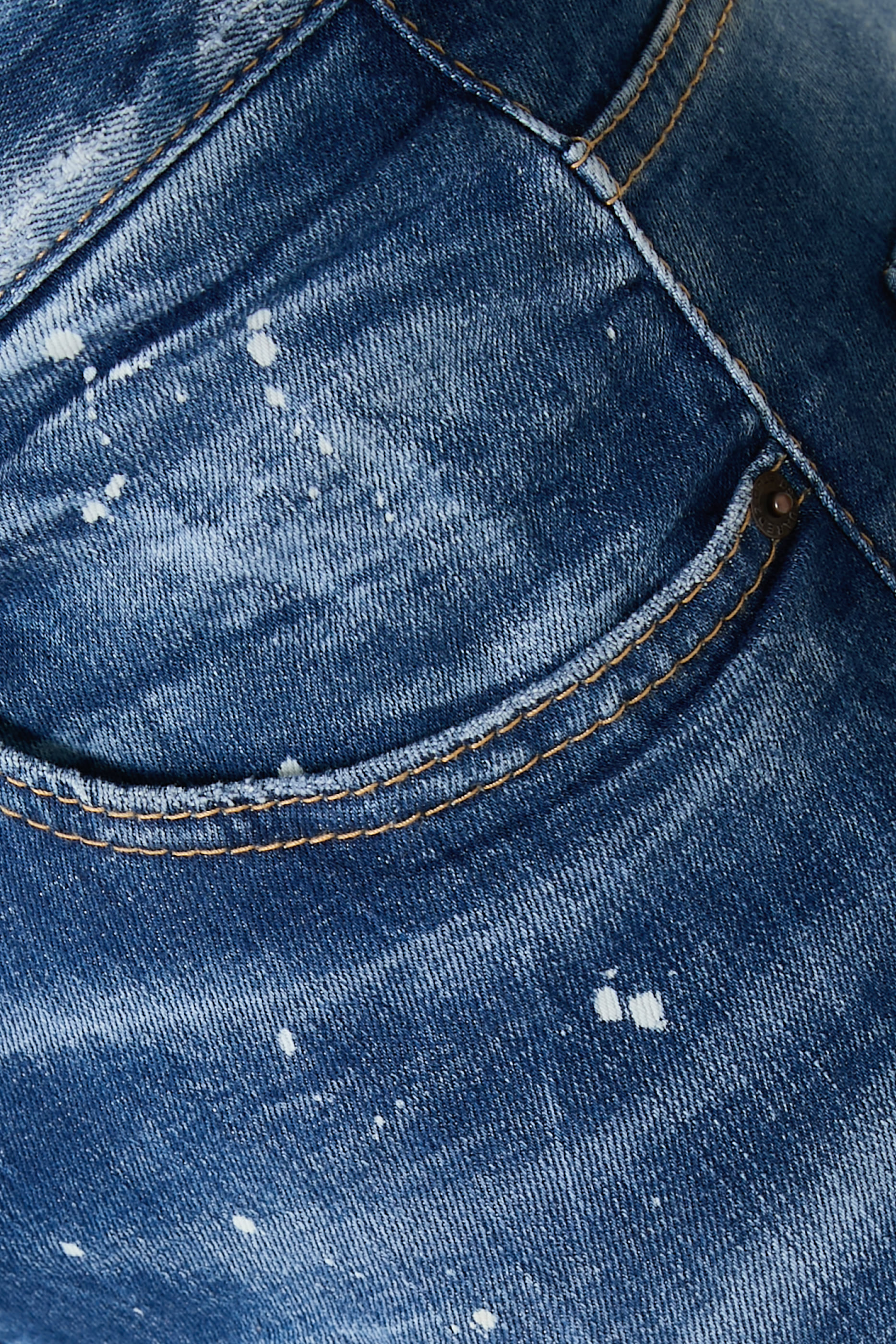 Medium Spots Wash Skater Jeans