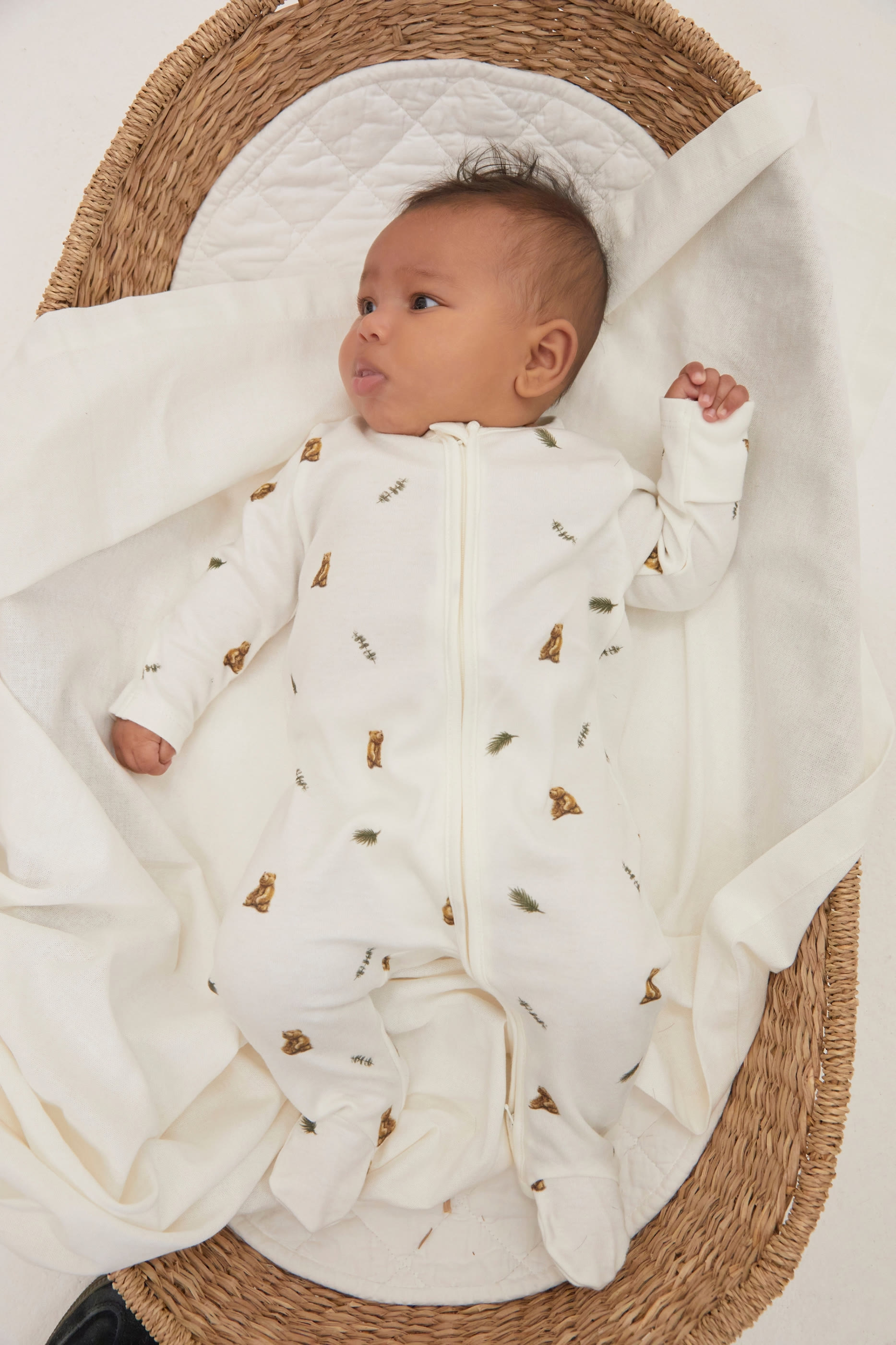 Kids  Brown Bear Print Sleepsuit
