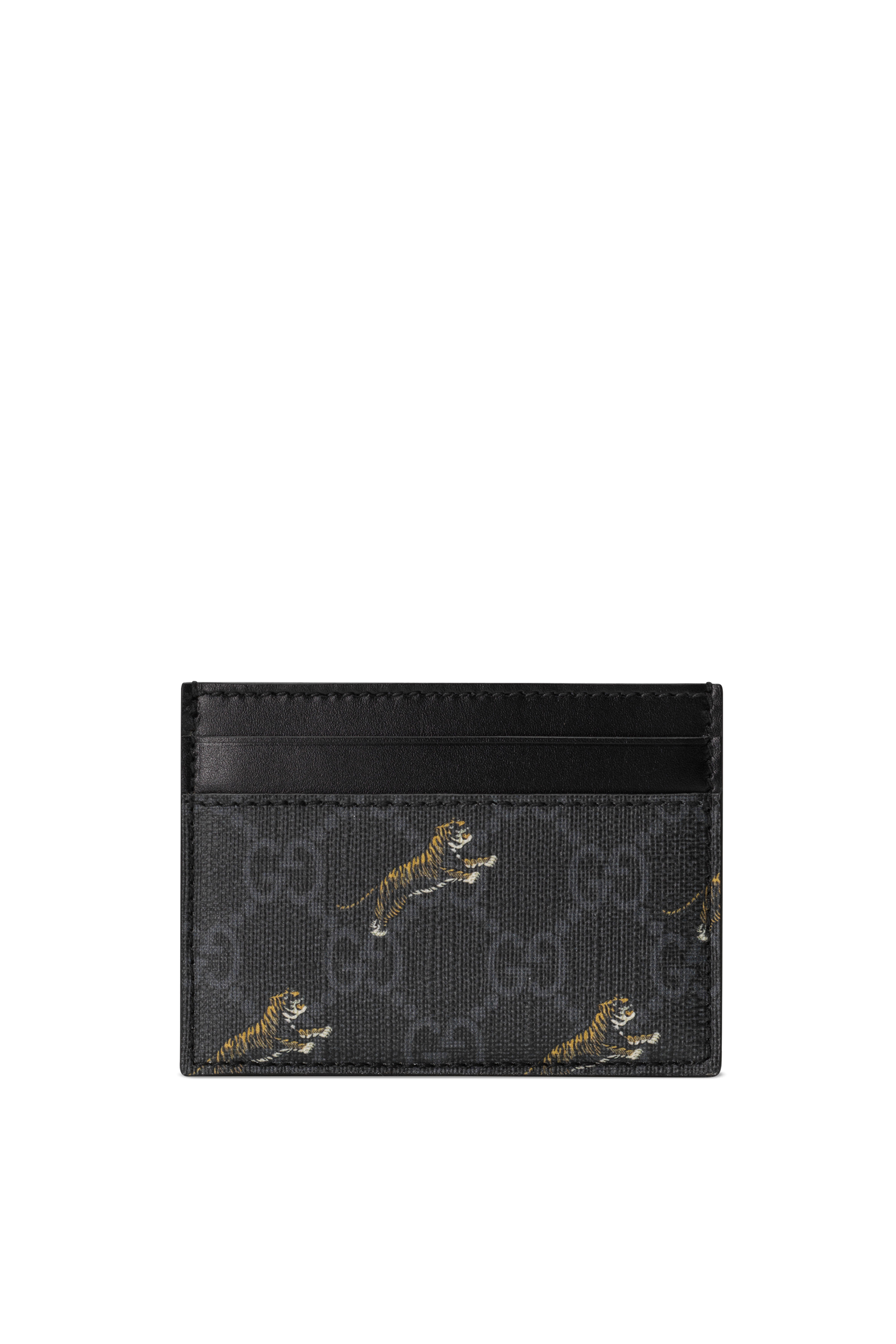 GG Supreme Tiger Print Card Case