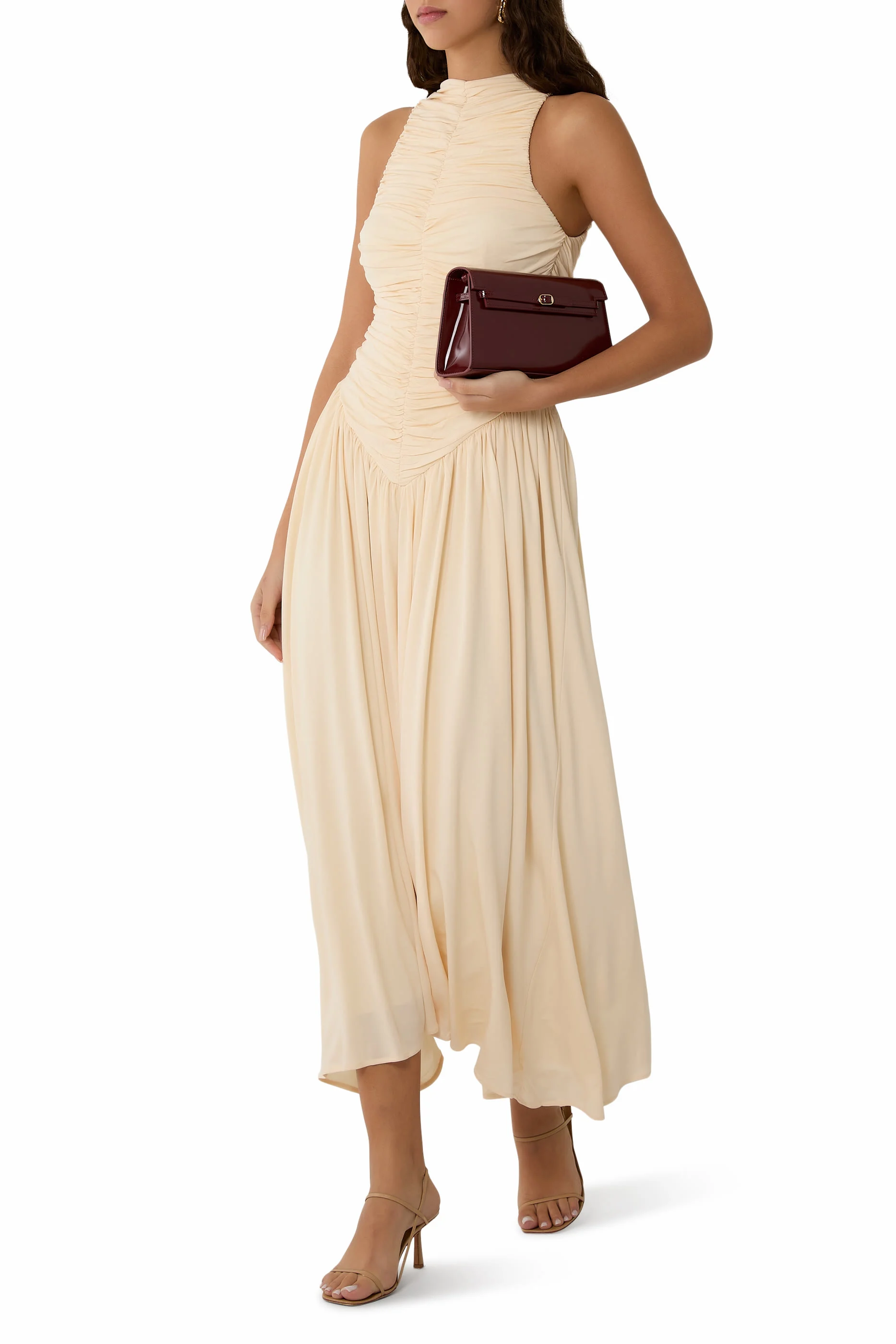 Cyclone Ruched Jersey Midi Dress