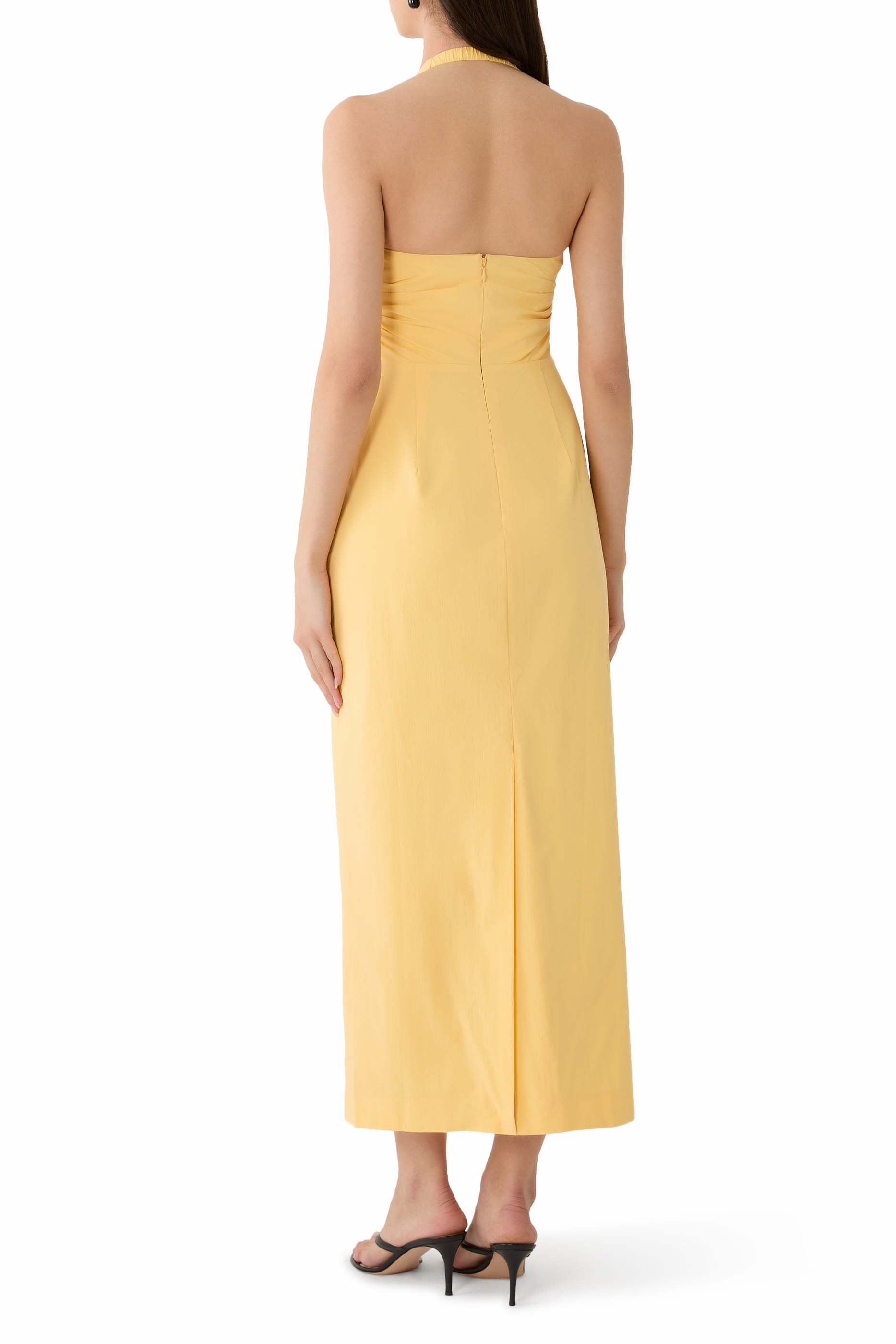 Campbell Draped Halter Midi Dress