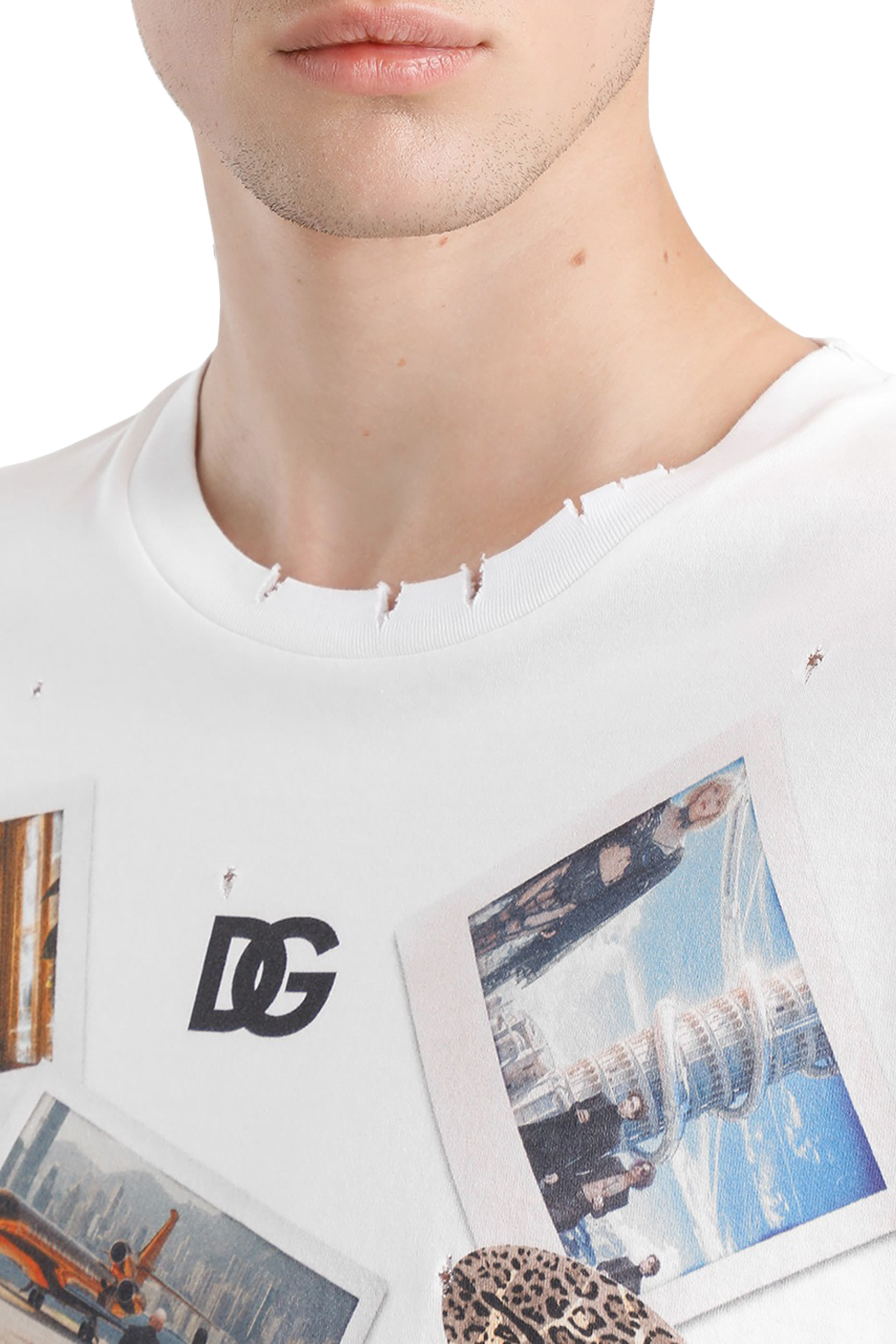 Postcard Print Cotton T-Shirt