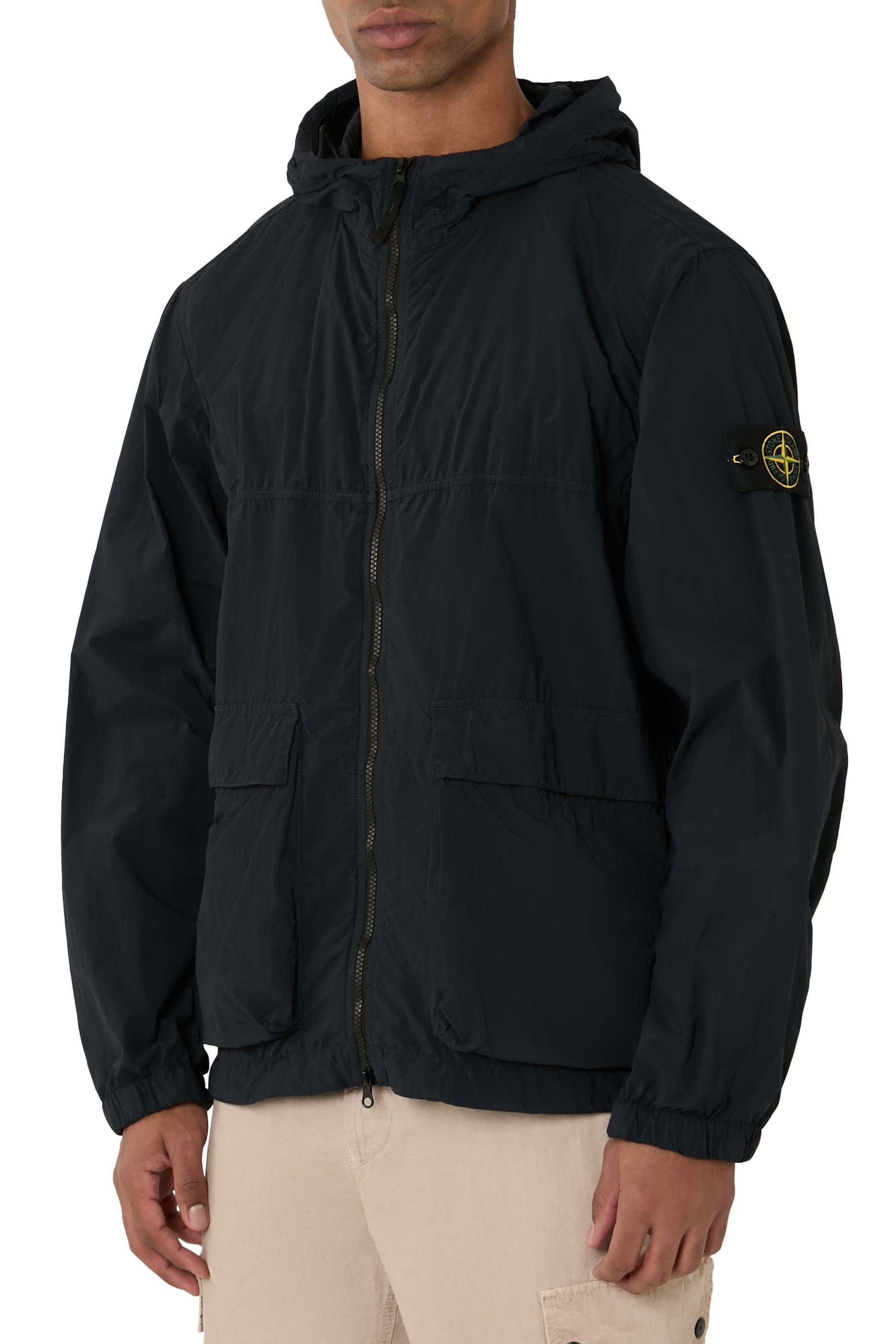 Short Hooded Parka with Anti-Drop