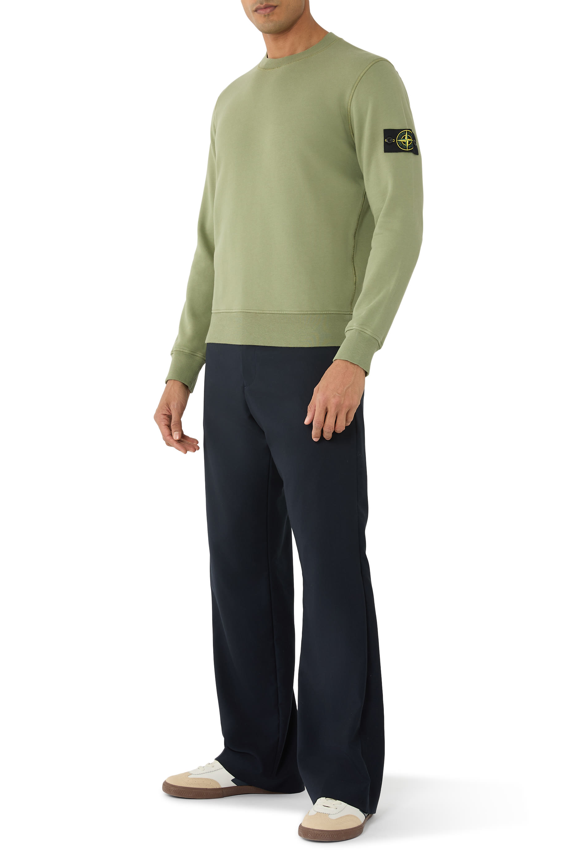 Compass Logo Patch Organic Cotton Sweatshirt