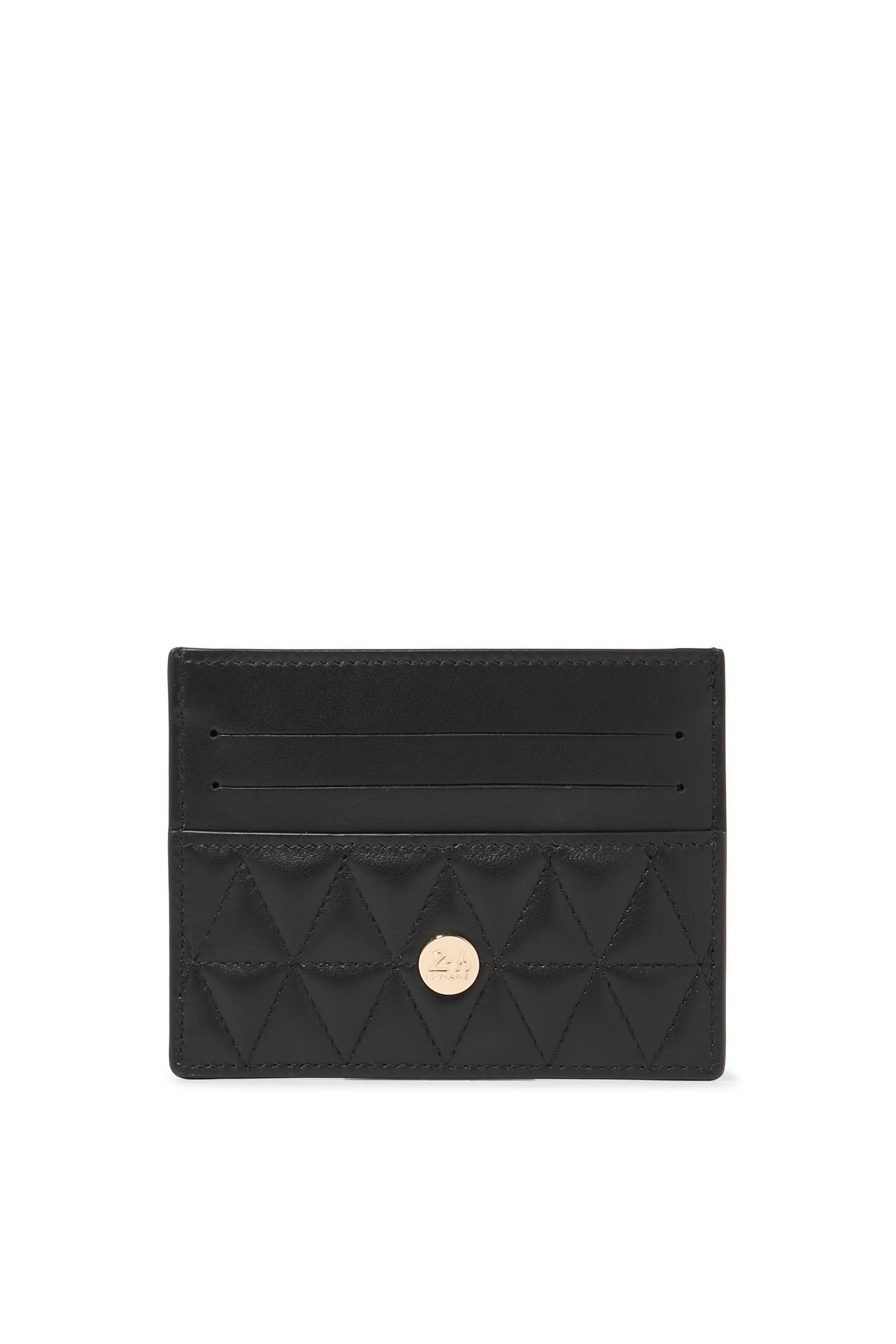 24H Du Mans Black Leather Card Holder