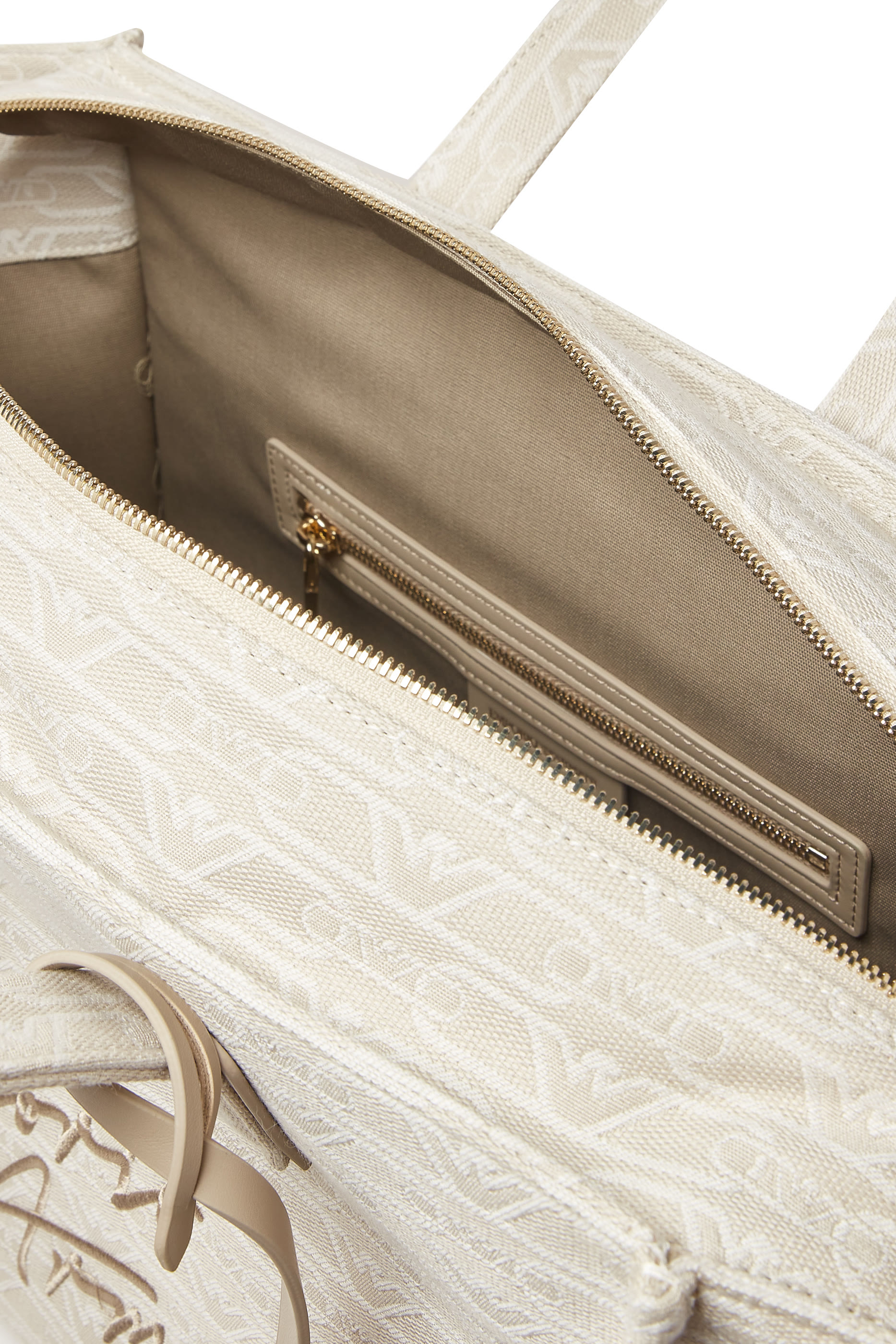 Medium Shopper Bag with All-Over Monogram Print