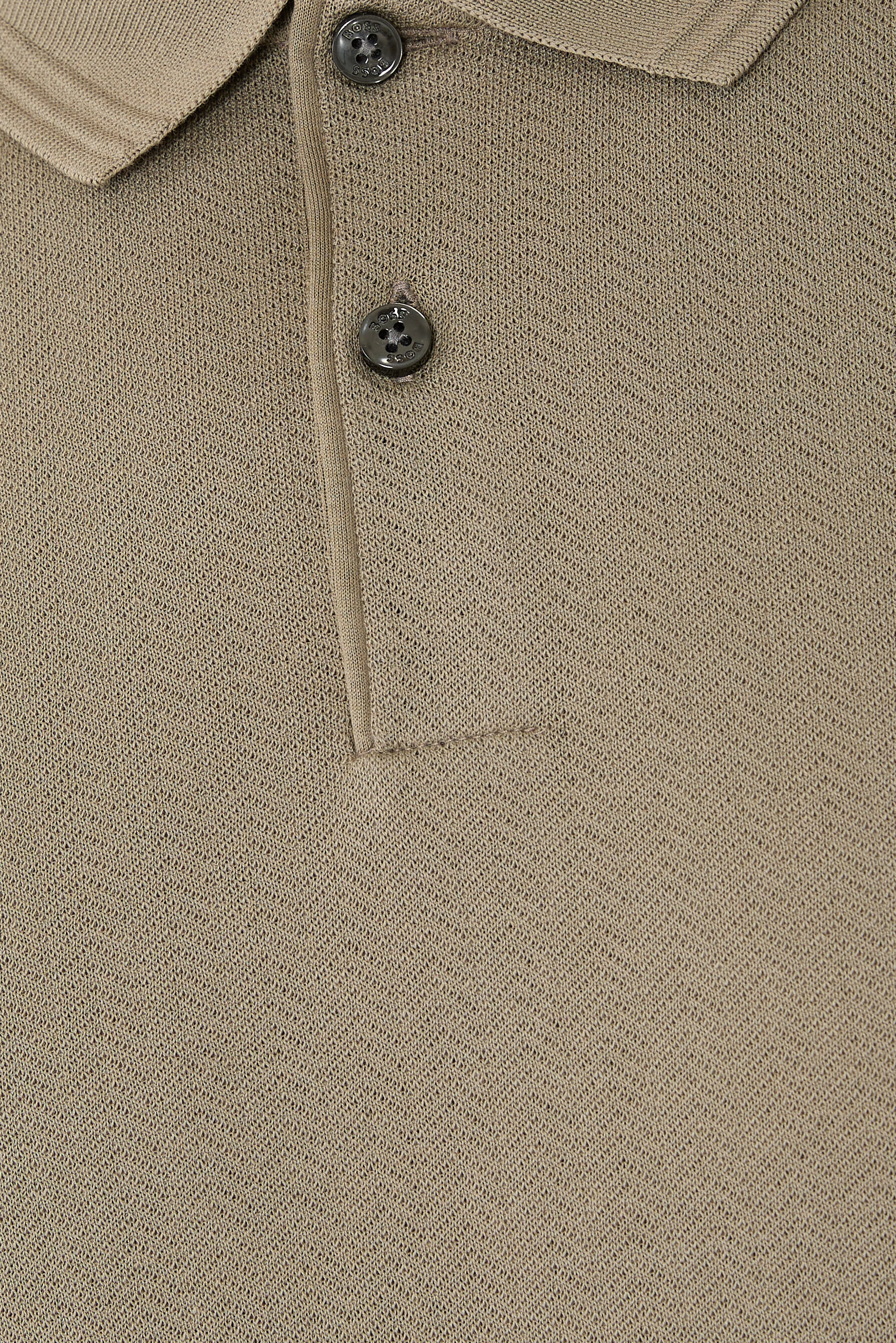 Cotton Polo Shirt with Herringbone Structure