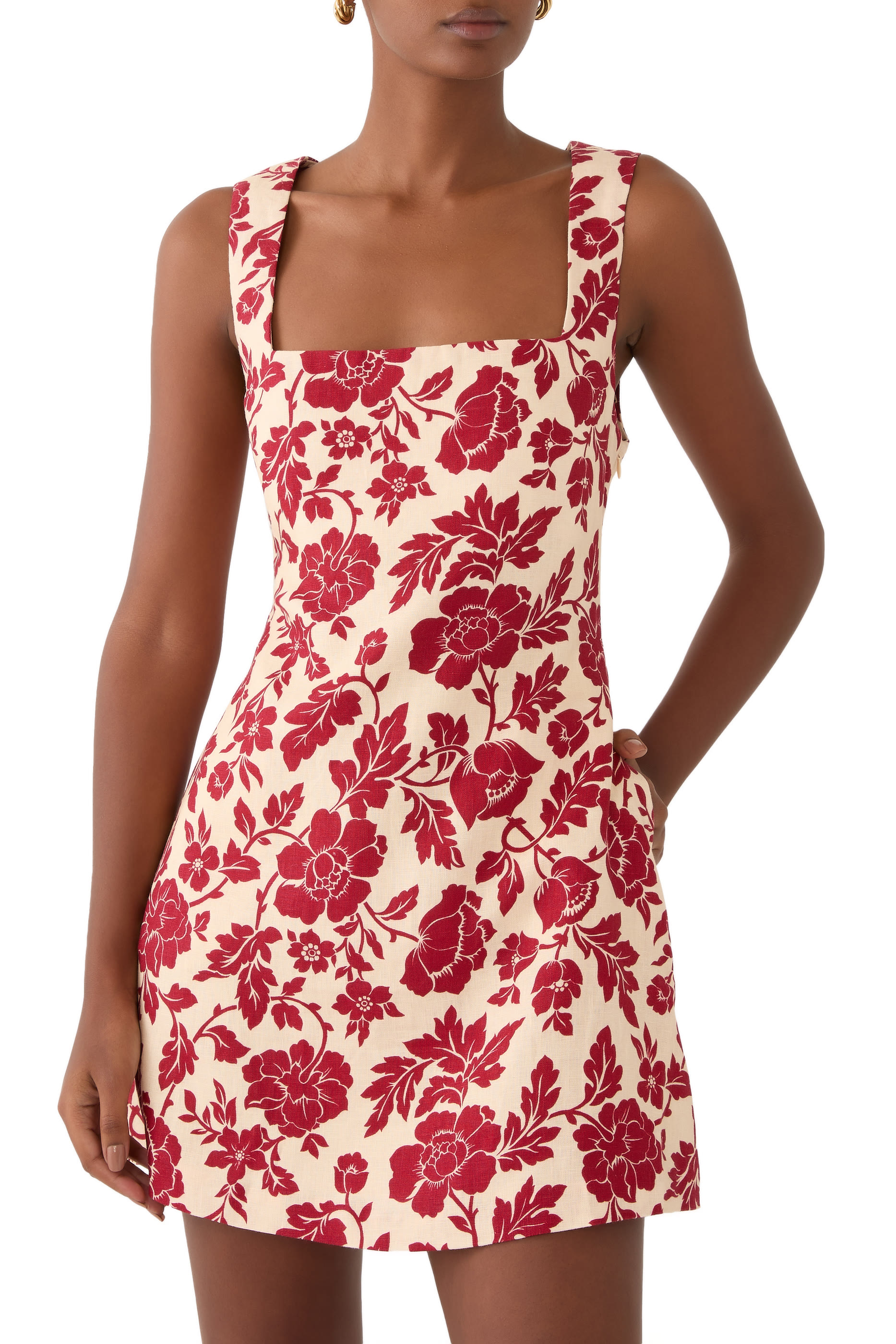 Alice Mini Dress in Scarlet Bloom