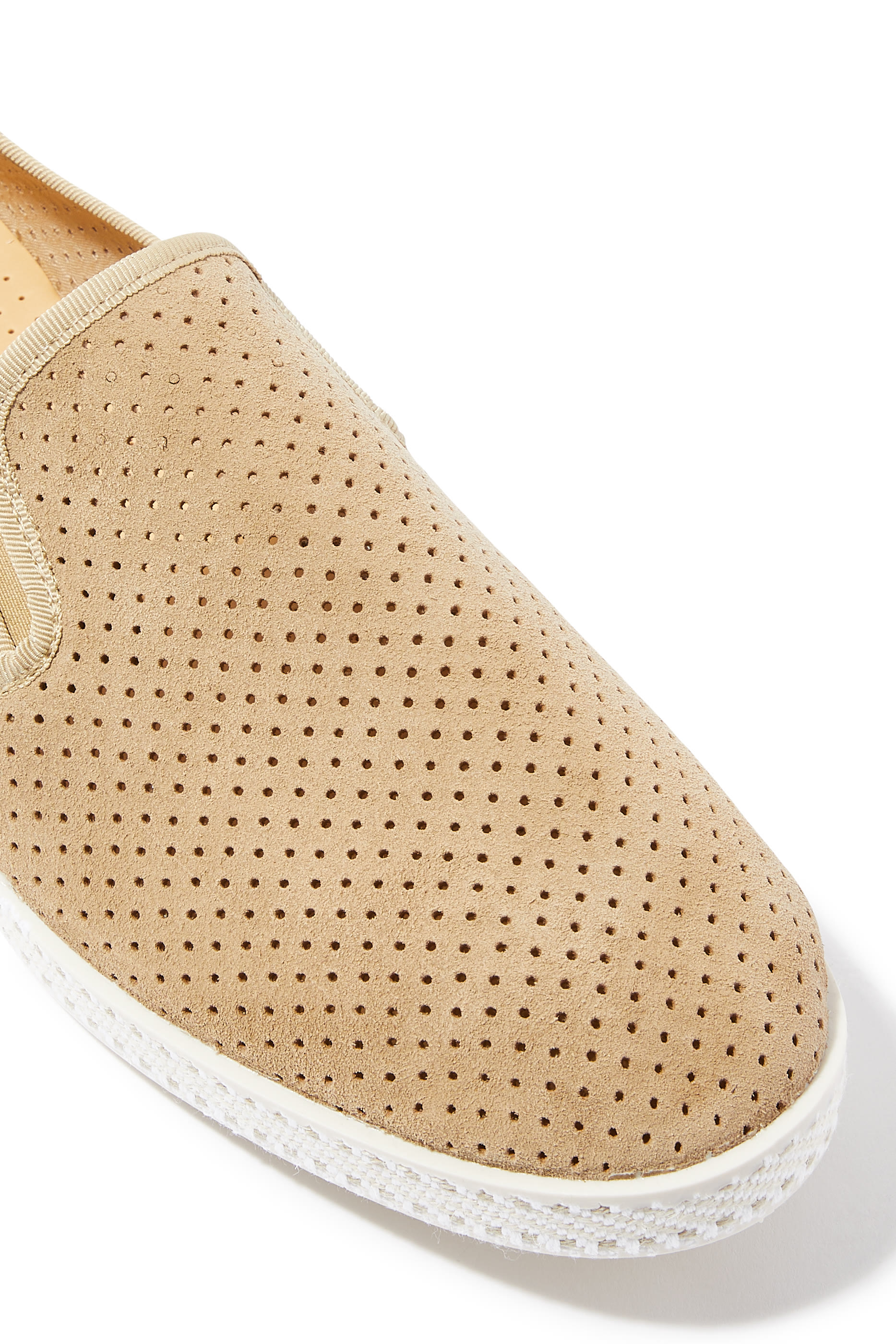 Perforated Suede Loafers
