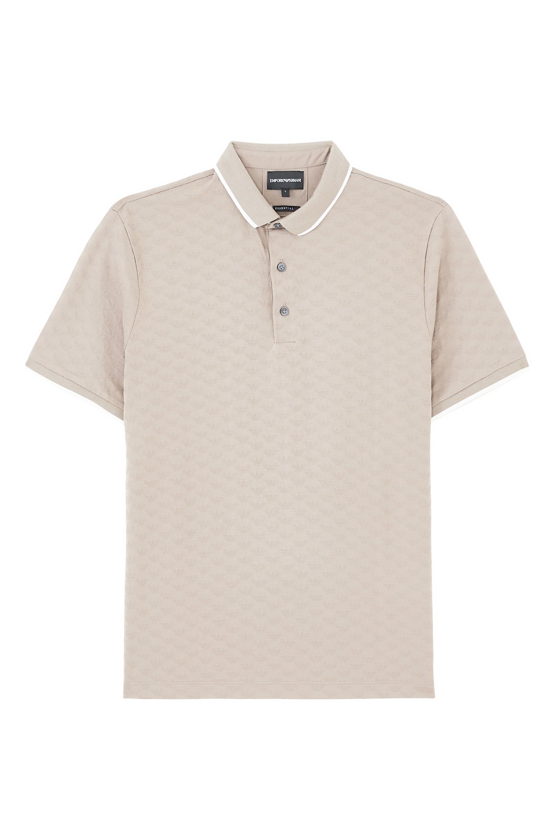Buy Emporio Armani Jacquard Polo Shirt for Mens | Bloomingdale's Kuwait