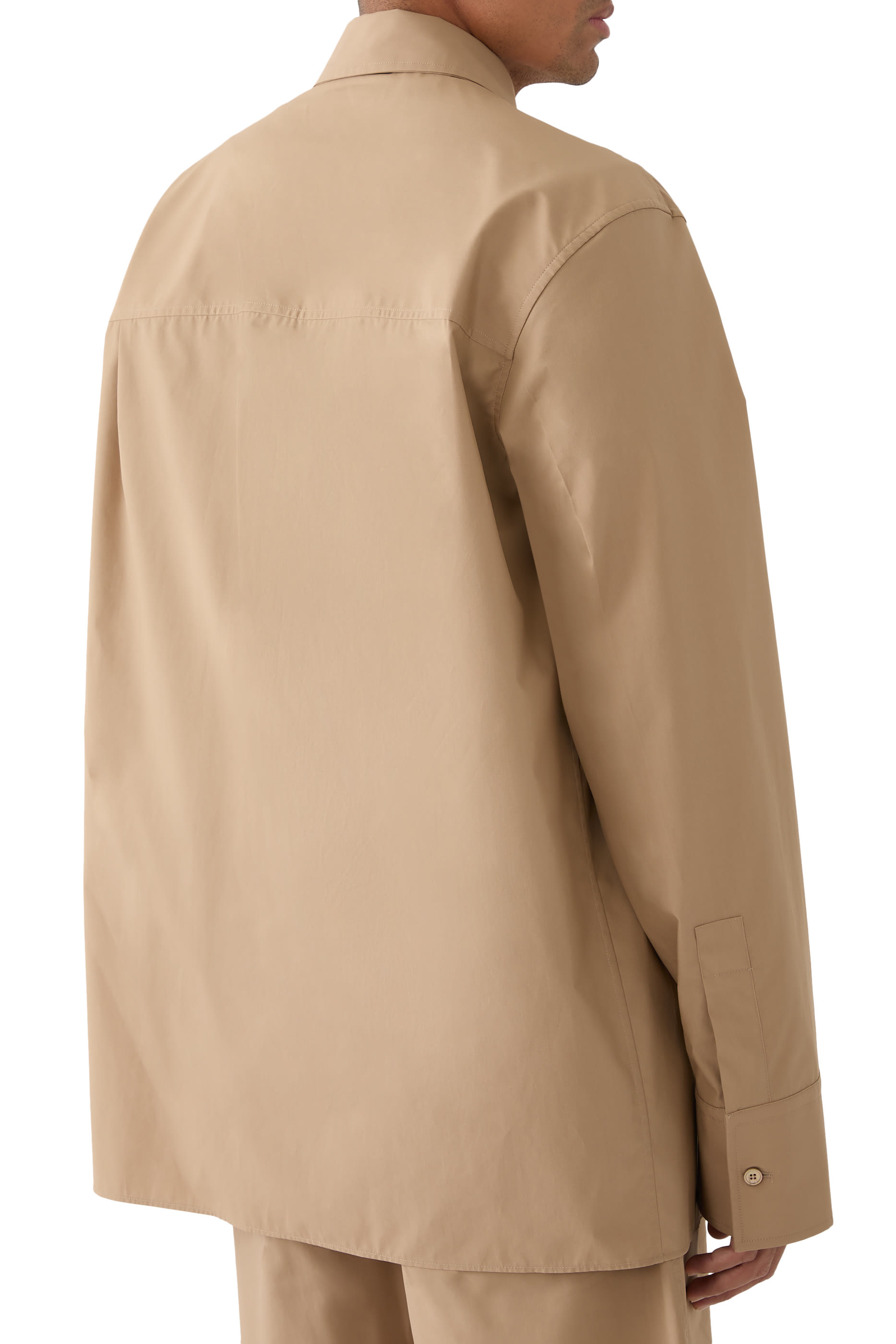 Embossed Cotton Poplin Shirt 