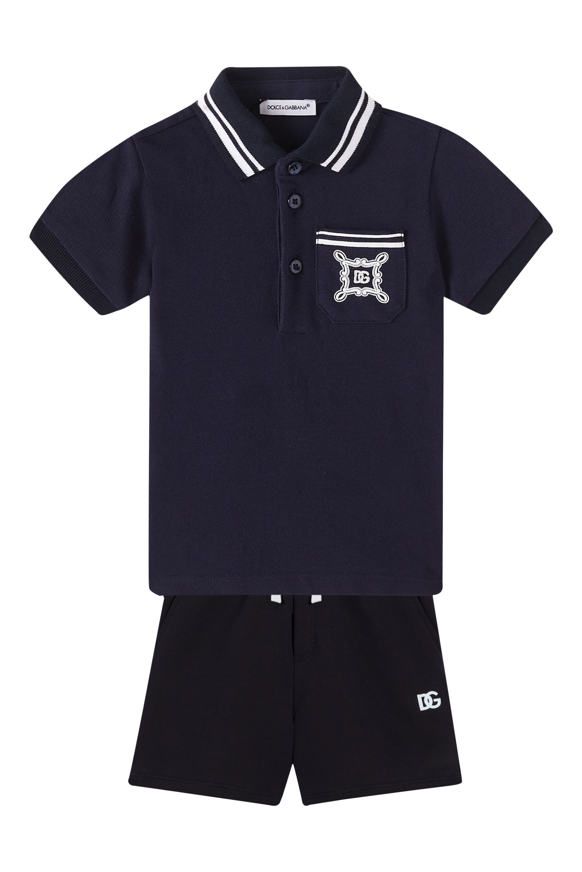 Kids DG Logo Piqu&eacute; Polo Shirt 