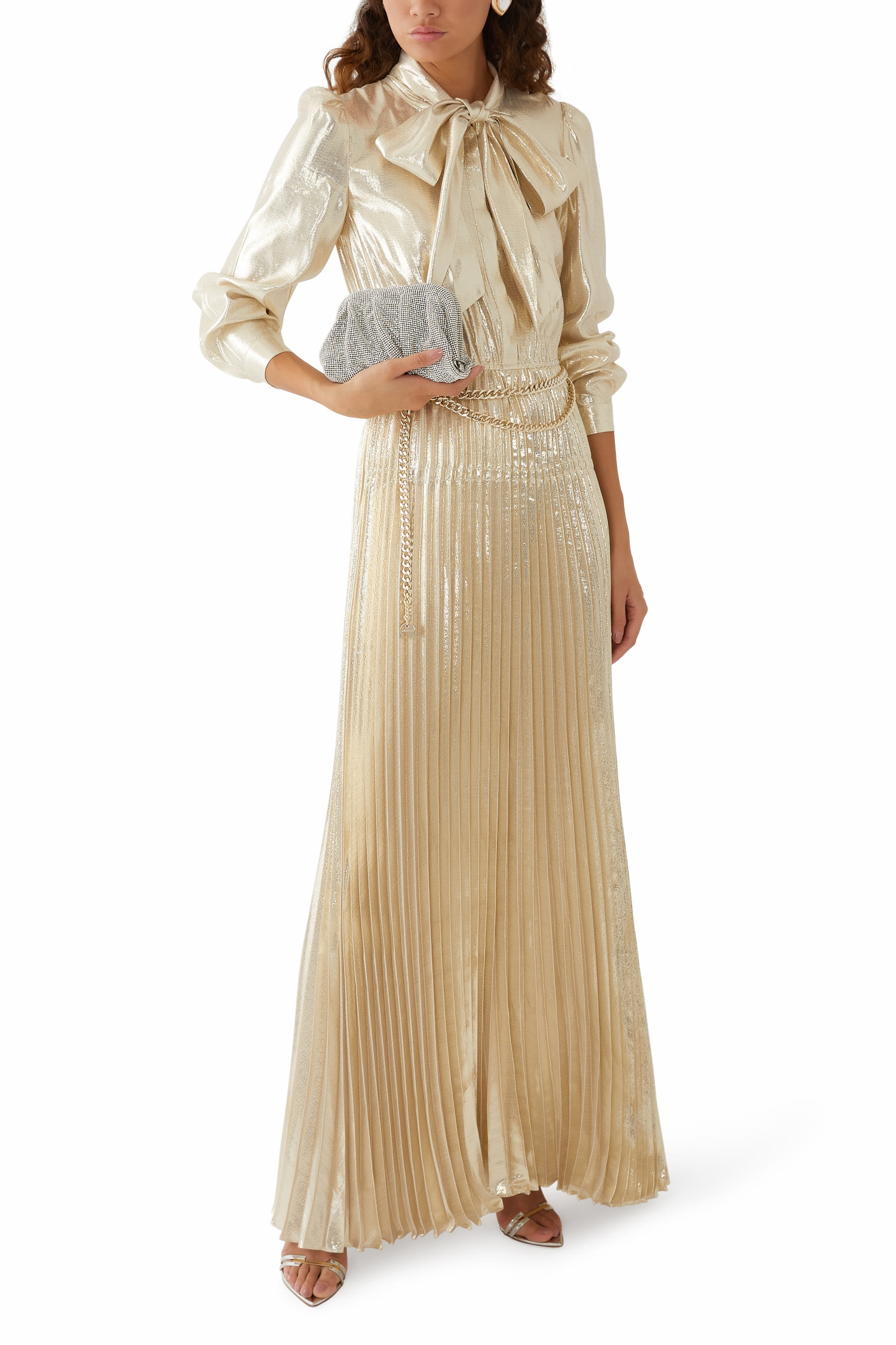 Pussy Bow Maxi Dress