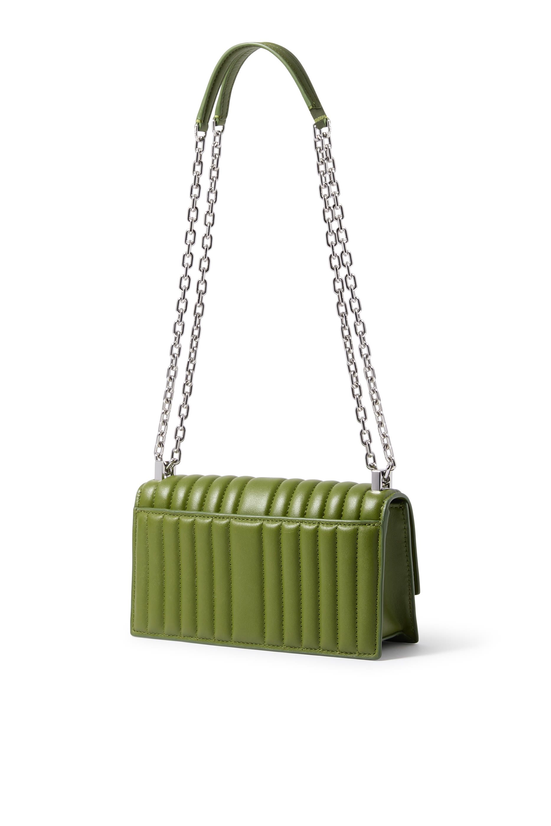 Deco Quilted Leather Mini Flap Chain Crossbody Bag