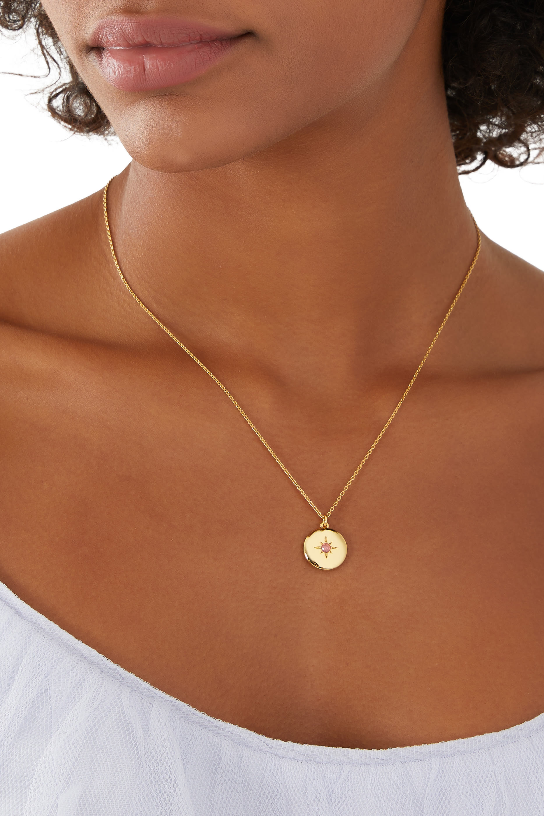 The Color Spark Collection Pink Peace Medallion Necklace