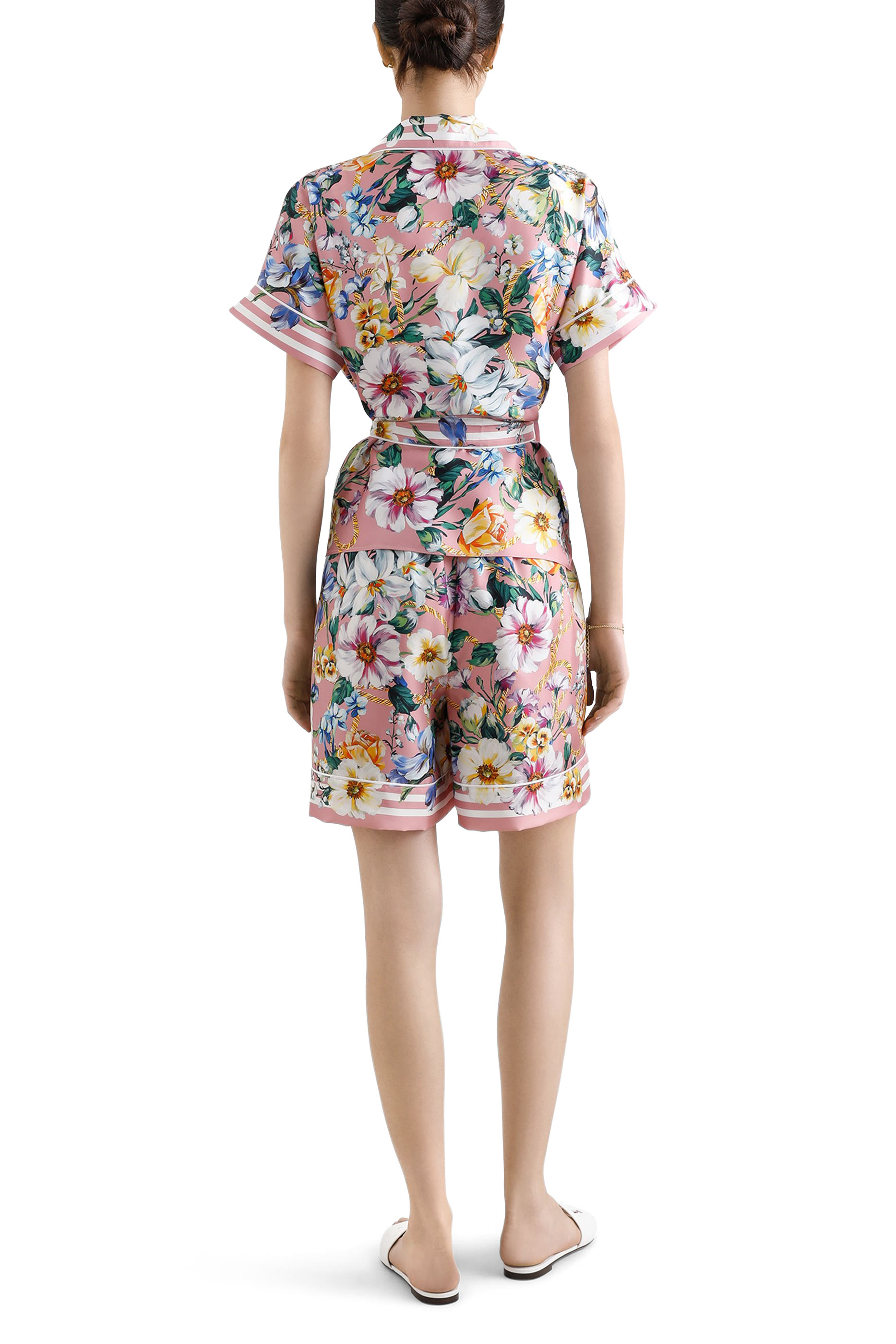 Floral-Print Silk Shirt