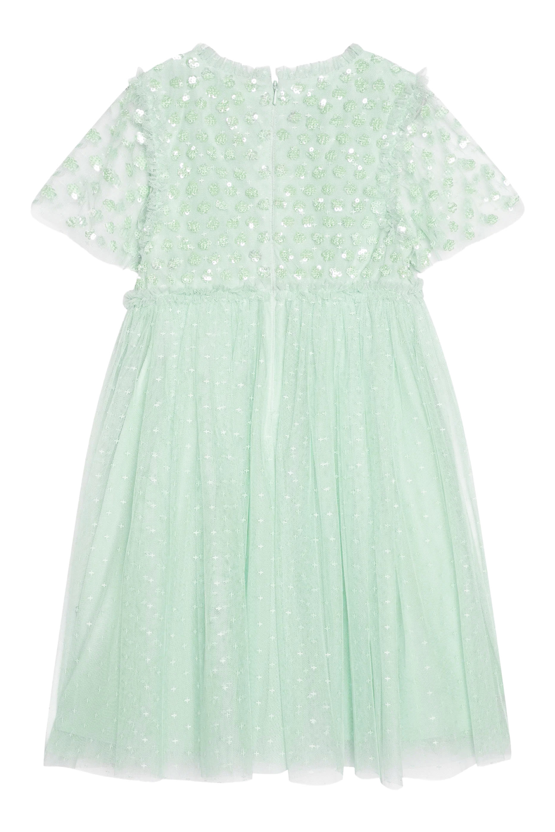 Raindrop Sequins-Embellished Tulle Dress