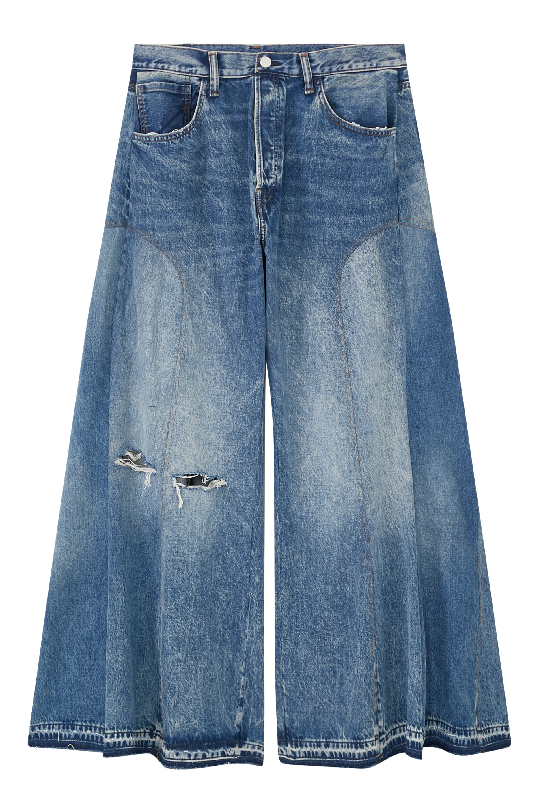 Wide-Leg Denim Pants