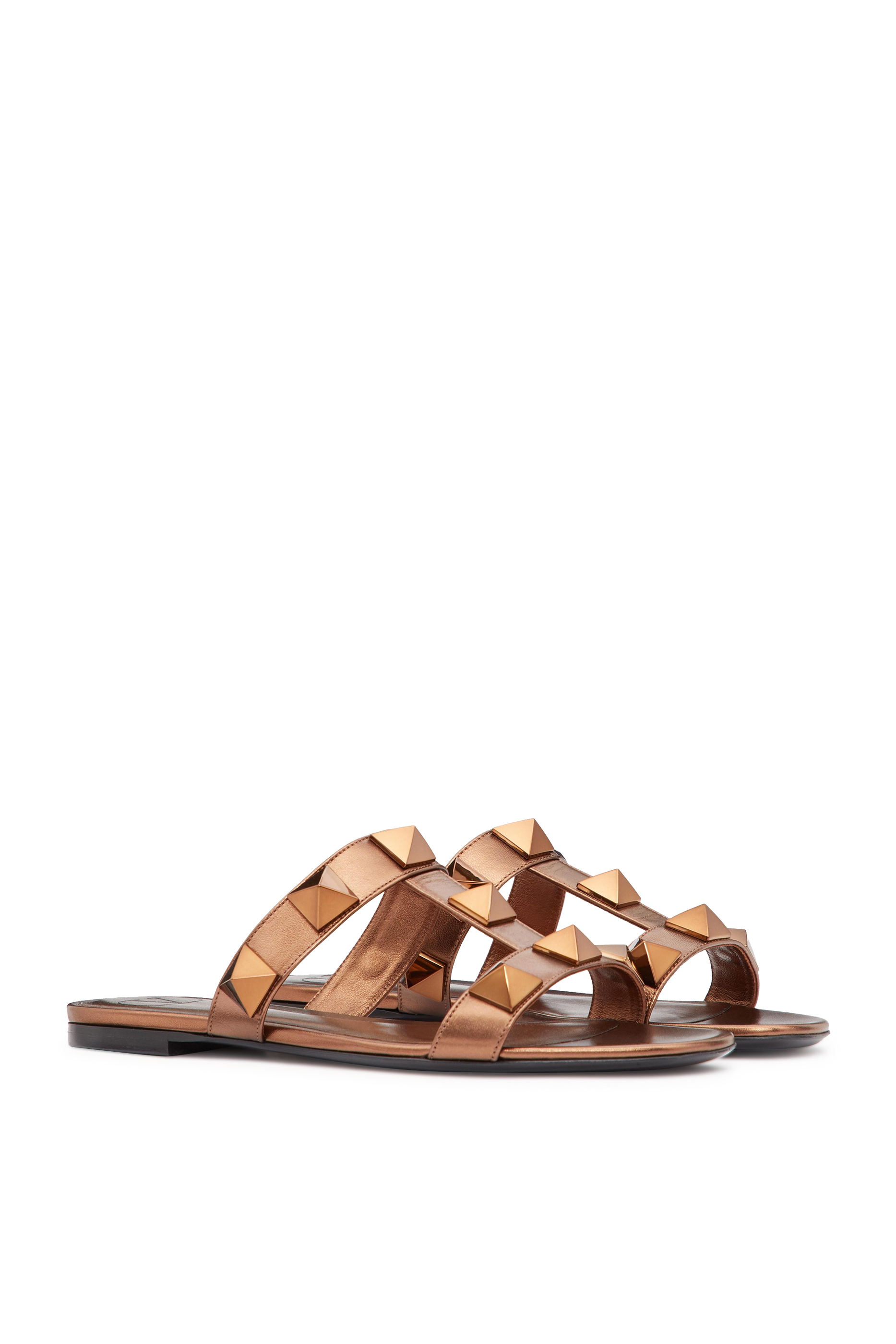 Valentino Garavani Roman Stud Leather Slides